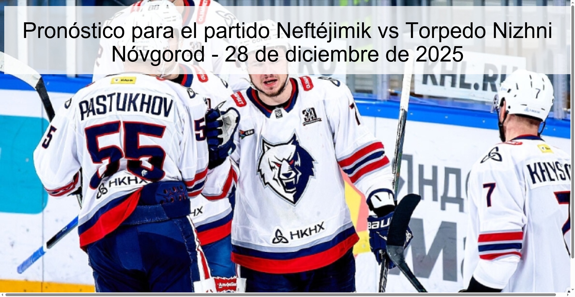 Prediction for the match Neftekhimik vs Torpedo Nizhny Novgorod - December 28, 2025