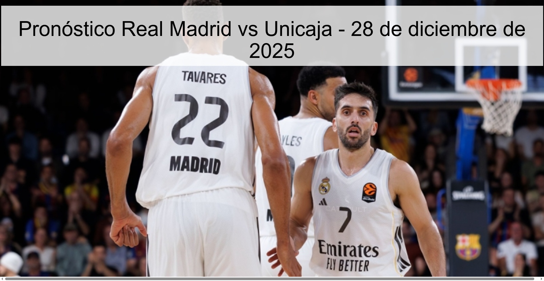 Real Madrid vs Unicaja Prediction - December 28, 2025