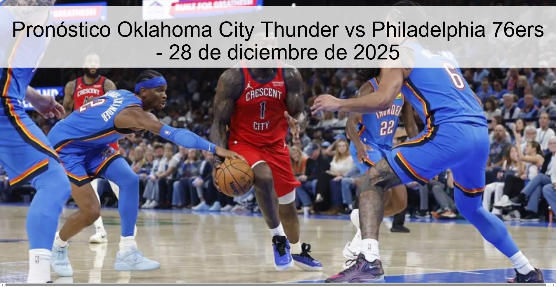 Oklahoma City Thunder vs Philadelphia 76ers Prediction - December 28, 2025 Oklahoma City Thunder vs Philadelphia 76ers Prediction - December 28, 2025
