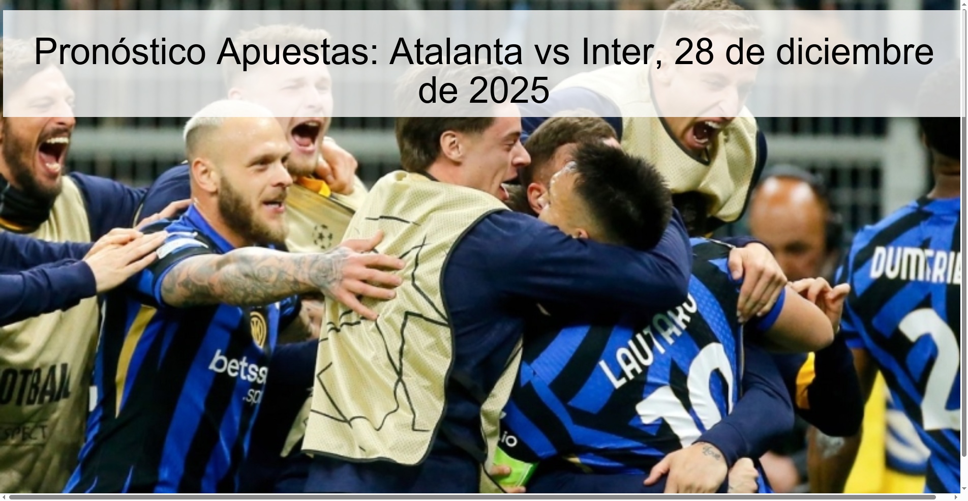 Betting Tip: Atalanta vs Inter, December 28, 2025