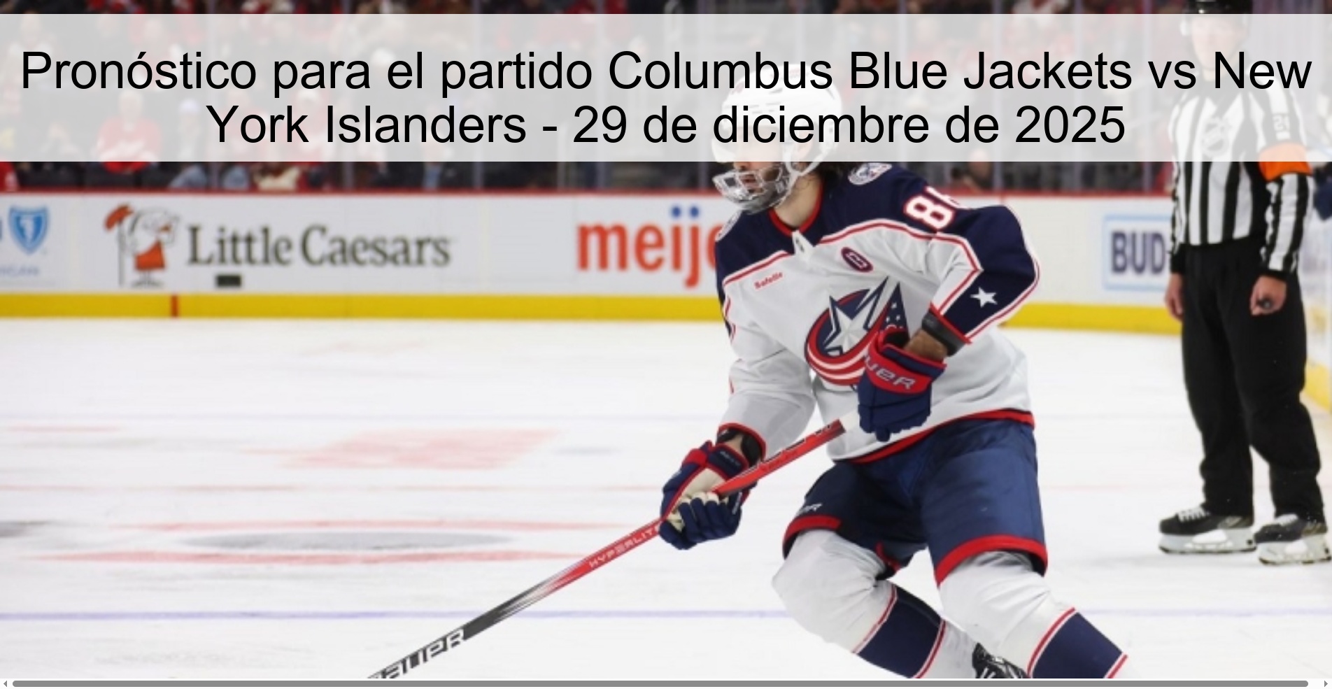 Pronóstico para el partido Columbus Blue Jackets vs New York Islanders - 29 de diciembre de 2025