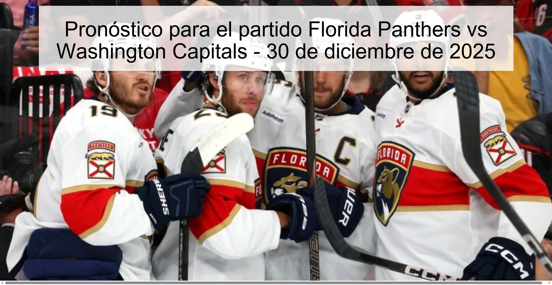 Pronóstico para el partido Florida Panthers vs Washington Capitals - 30 de diciembre de 2025
