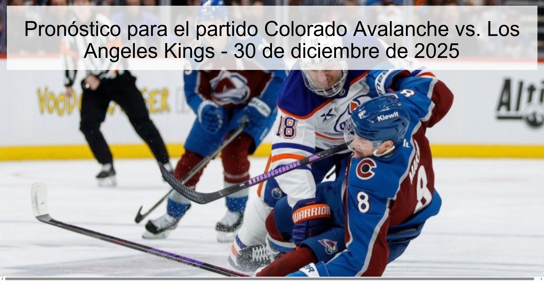 Prediction for the game Colorado Avalanche vs. Los Angeles Kings – December 30, 2025