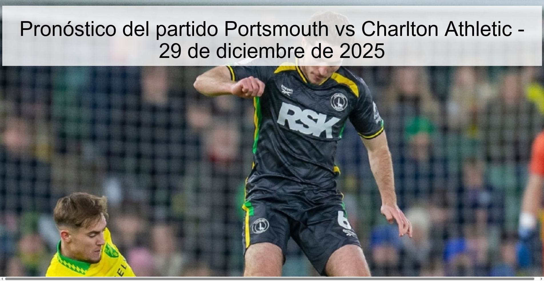 Portsmouth vs Charlton Athletic Prediction – December 29, 2025