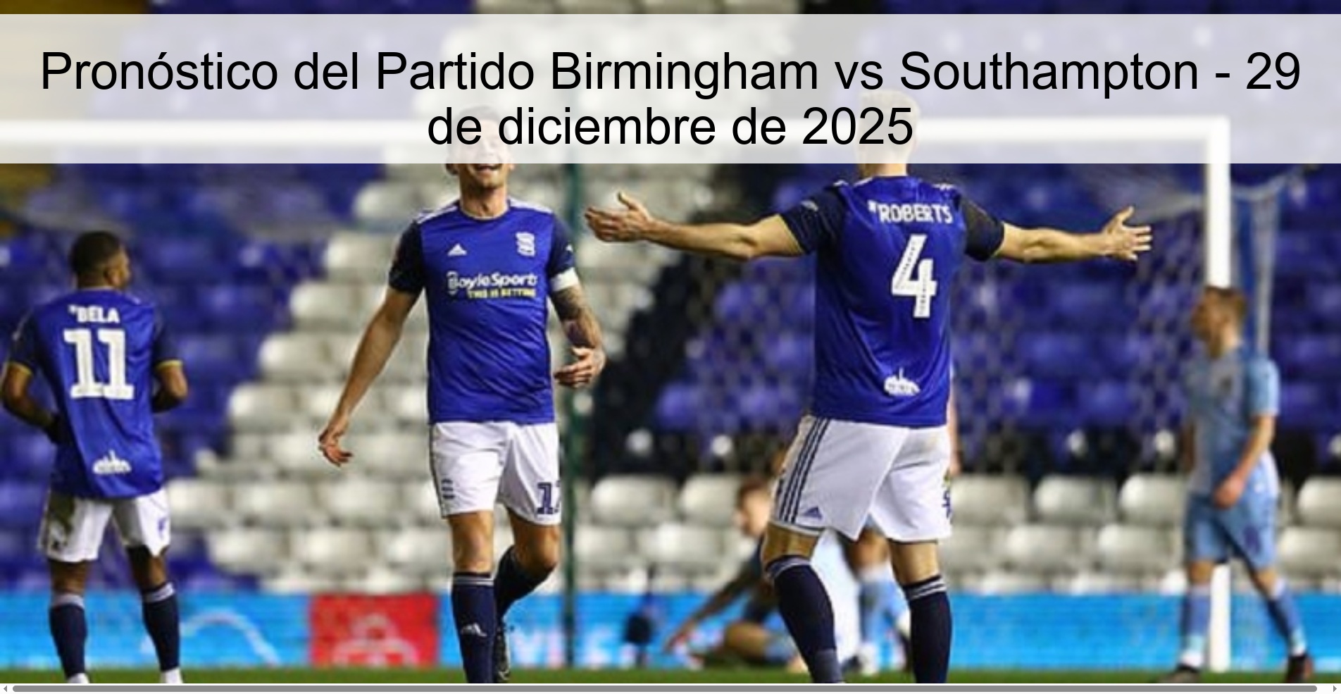 Pronóstico del Partido Birmingham vs Southampton - 29 de diciembre de 2025