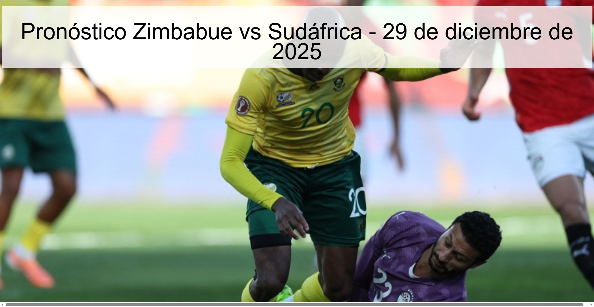 Pronóstico Zimbabue vs Sudáfrica - 29 de diciembre de 2025
