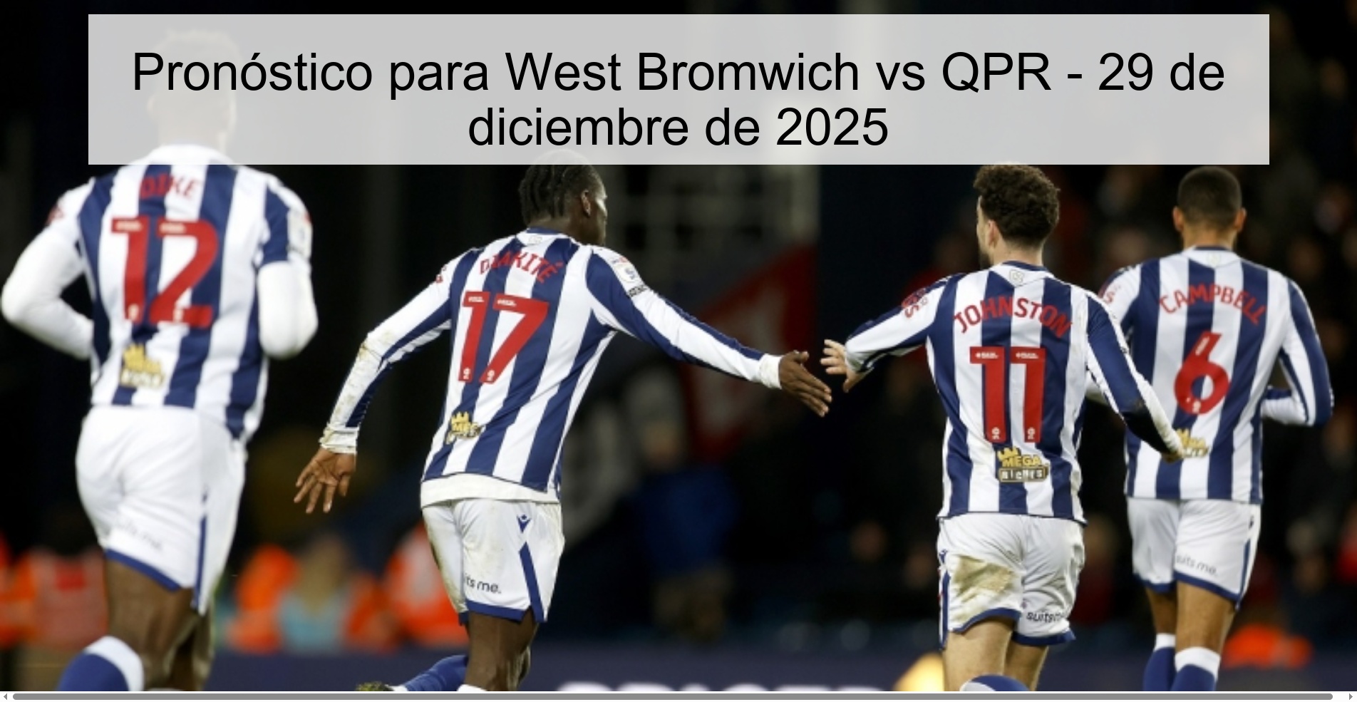 Prediction for West Bromwich vs QPR – December 29, 2025