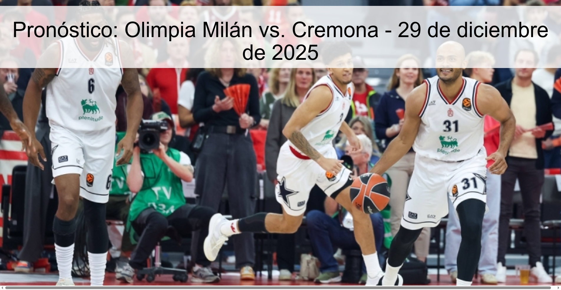 Pronóstico: Olimpia Milán vs. Cremona - 29 de diciembre de 2025