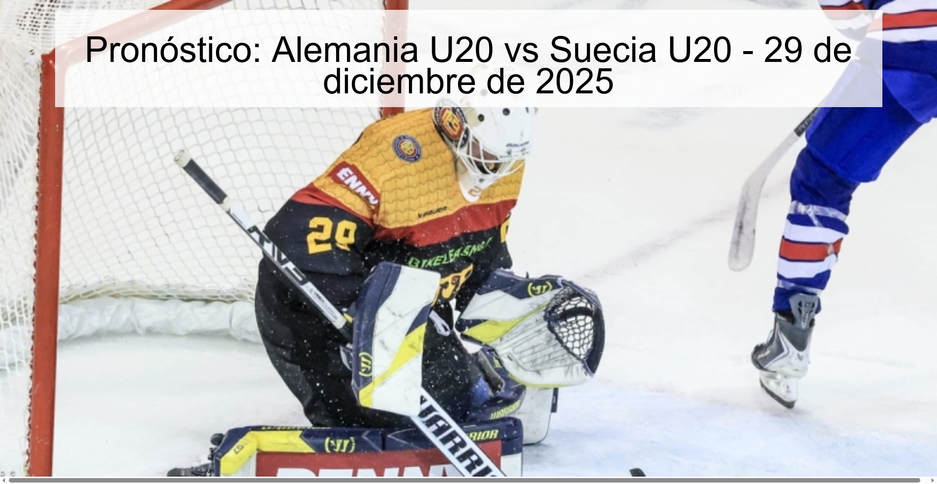Pronóstico: Alemania U20 vs Suecia U20 - 29 de diciembre de 2025