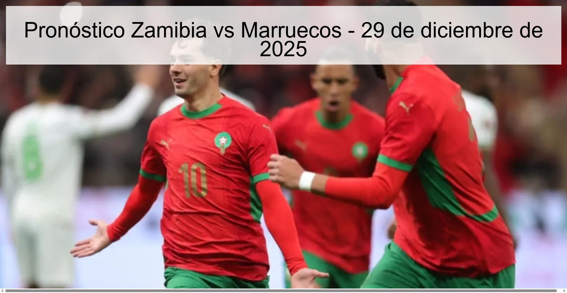 Zamibia vs Morocco Prediction – December 29, 2025