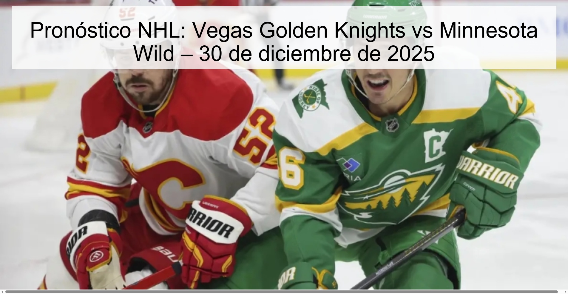 NHL Prediction: Vegas Golden Knights vs Minnesota Wild – December 30, 2025