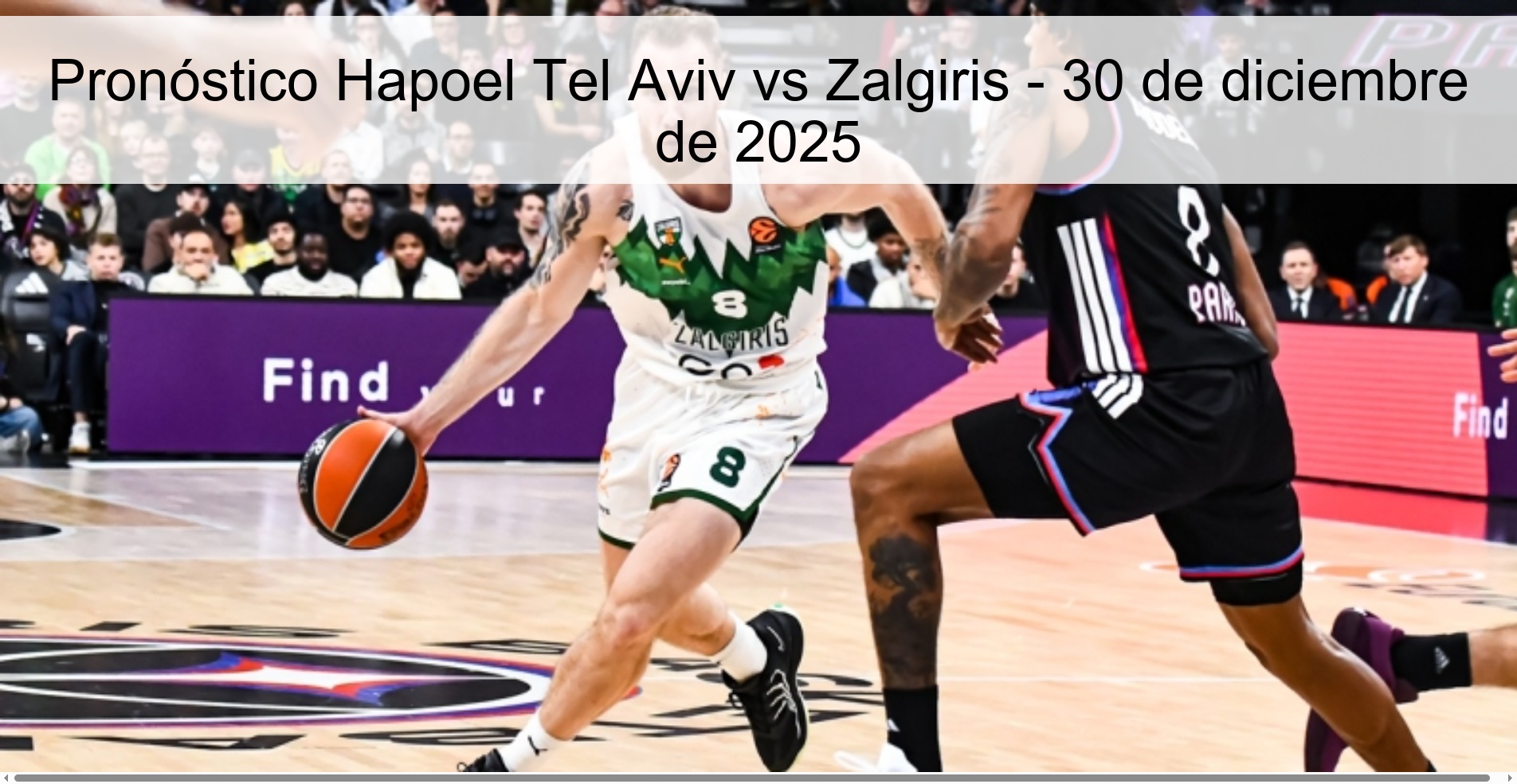 Hapoel Tel Aviv vs Zalgiris Prediction – December 30, 2025