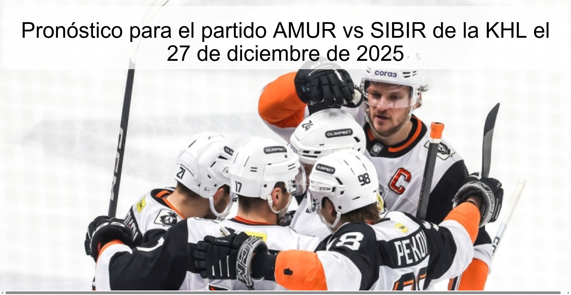 Prediction for the AMUR vs SIBIR KHL match on December 27, 2025