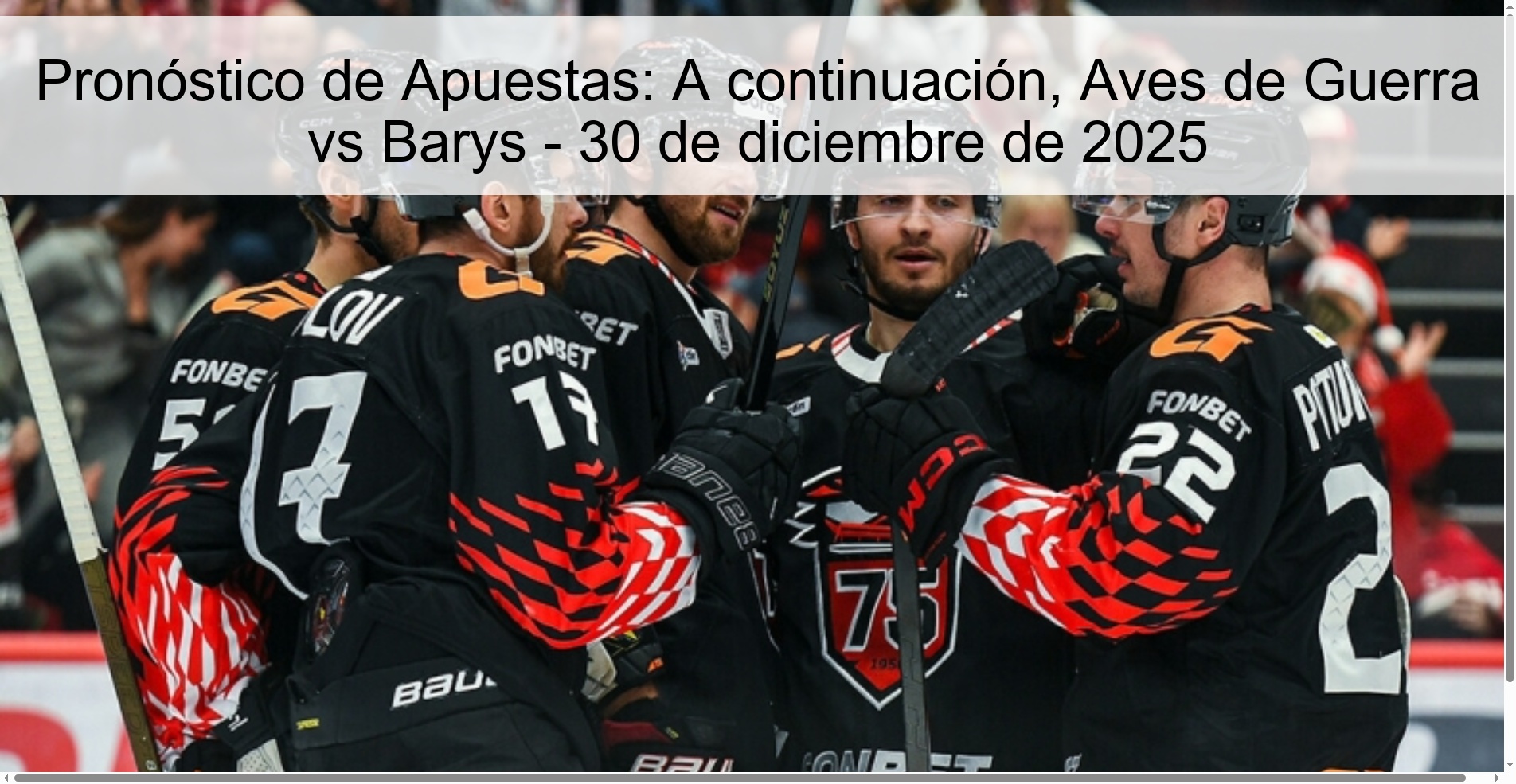 Betting Prediction: Next, Warbirds vs Barys - December 30, 2025