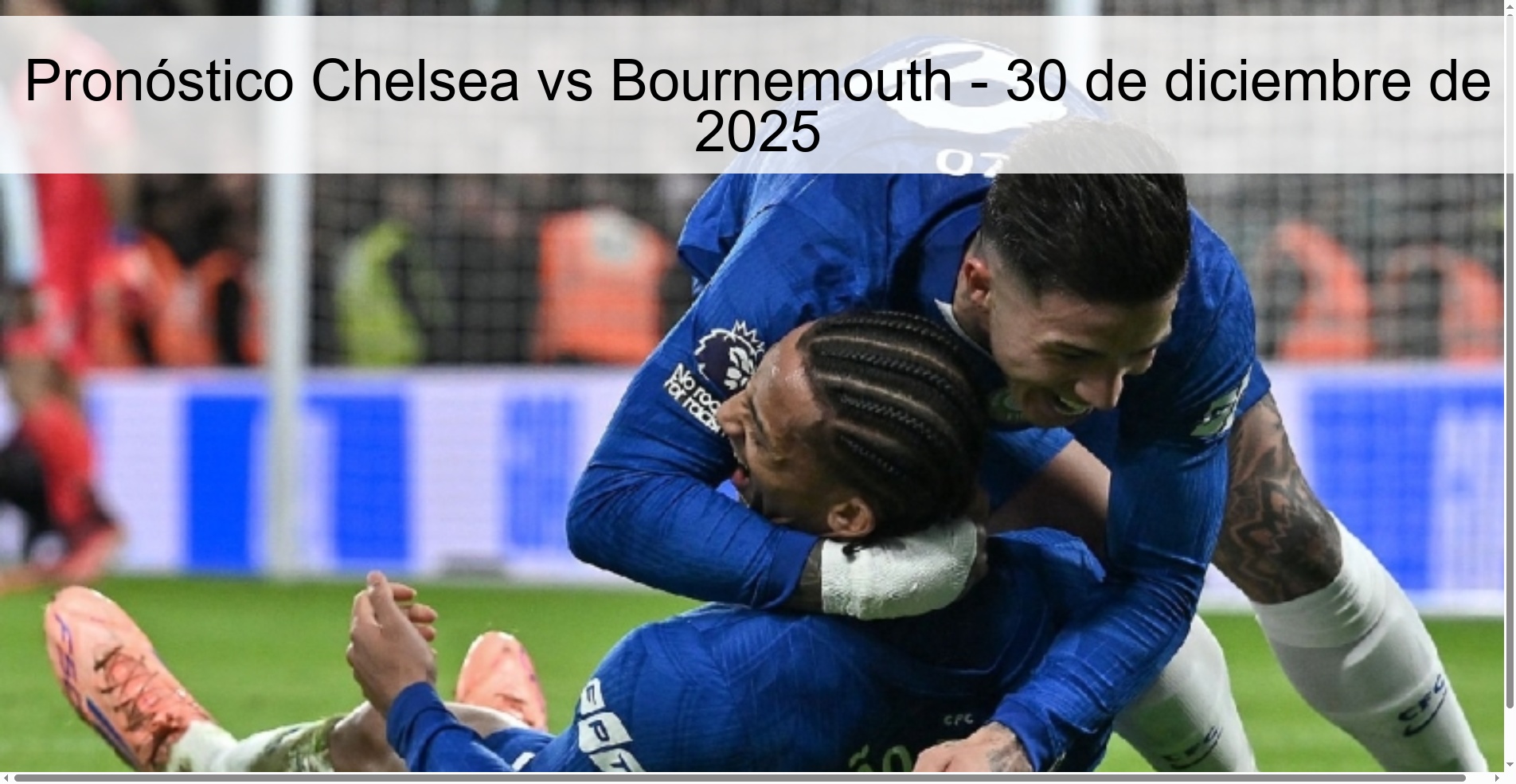 Chelsea vs Bournemouth Prediction – December 30, 2025