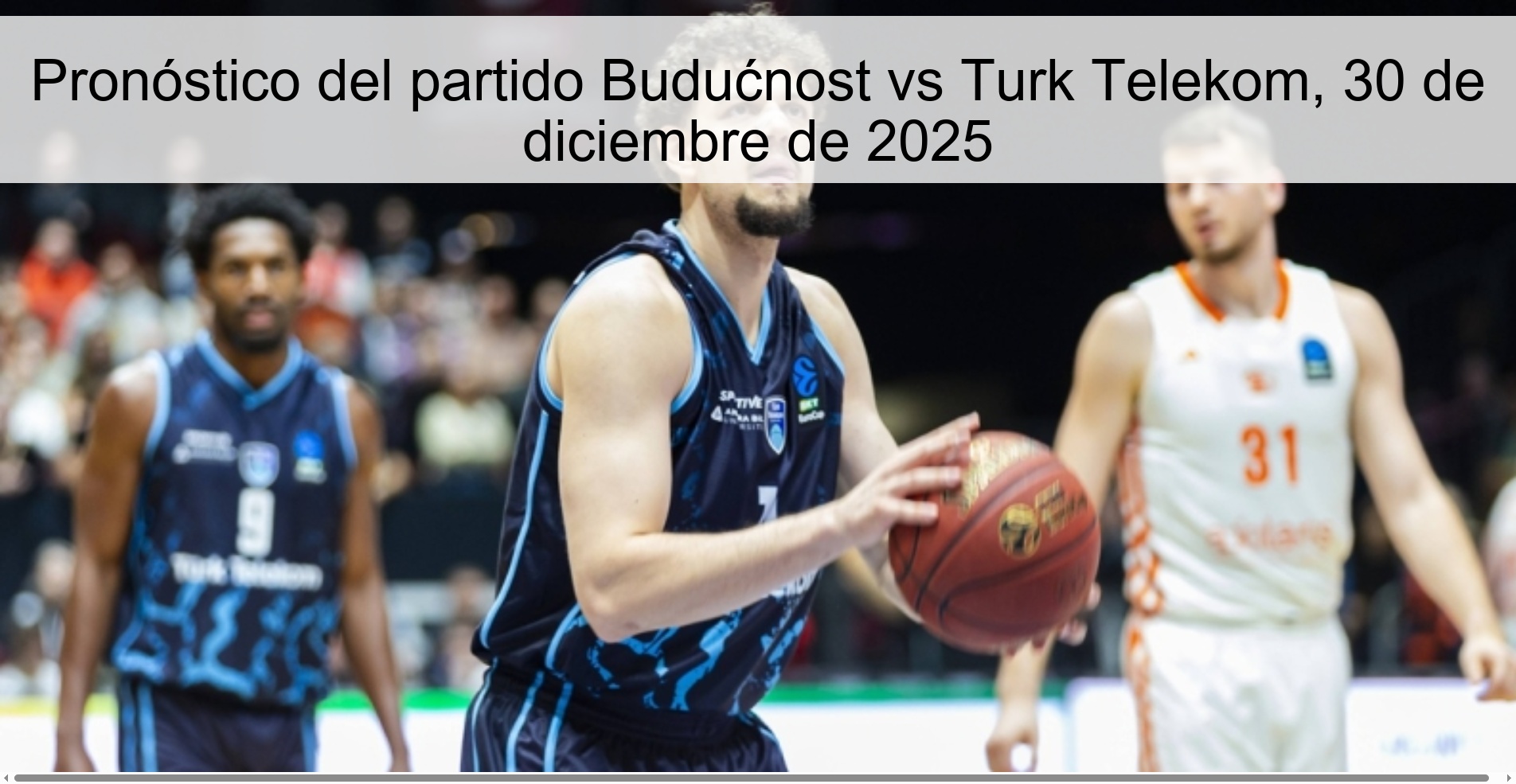 Pronóstico del partido Budućnost vs Turk Telekom, 30 de diciembre de 2025 Pronóstico del partido Budućnost vs Turk Telekom, 30 de diciembre de 2025