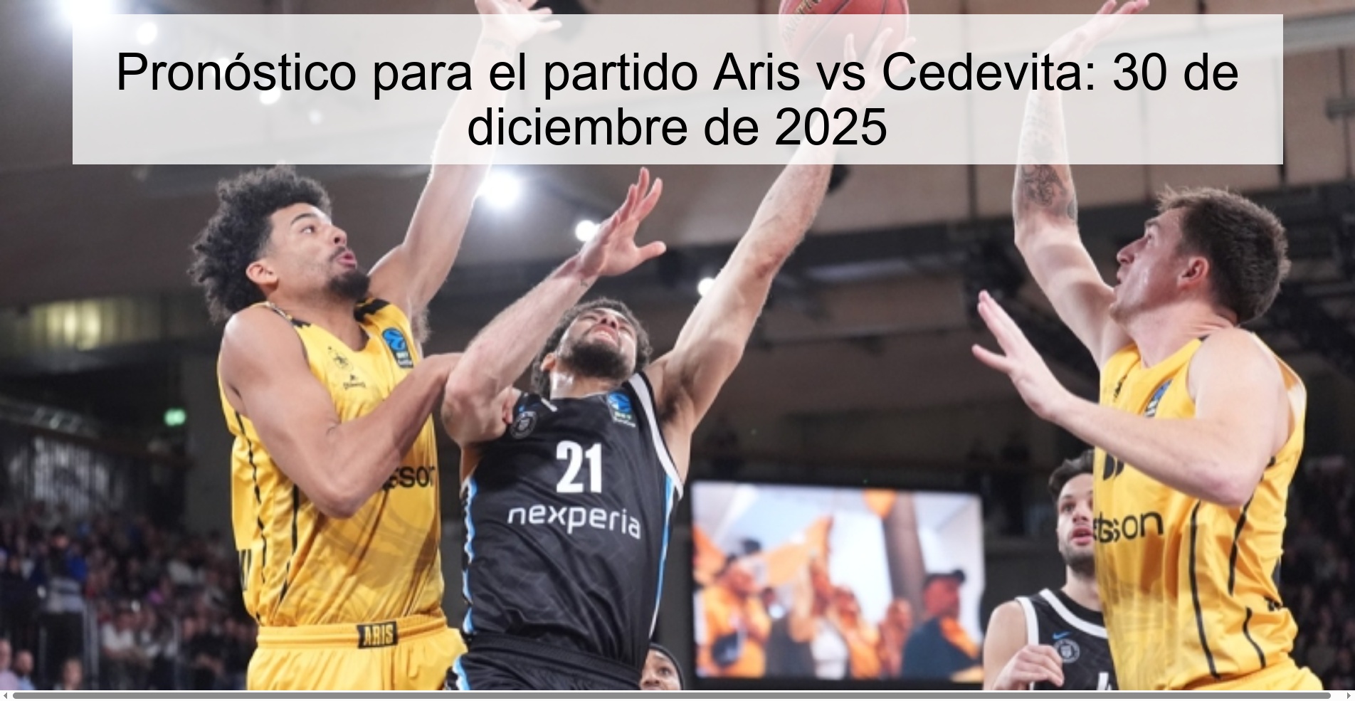 Prediction for the Aris vs Cedevita match: December 30, 2025