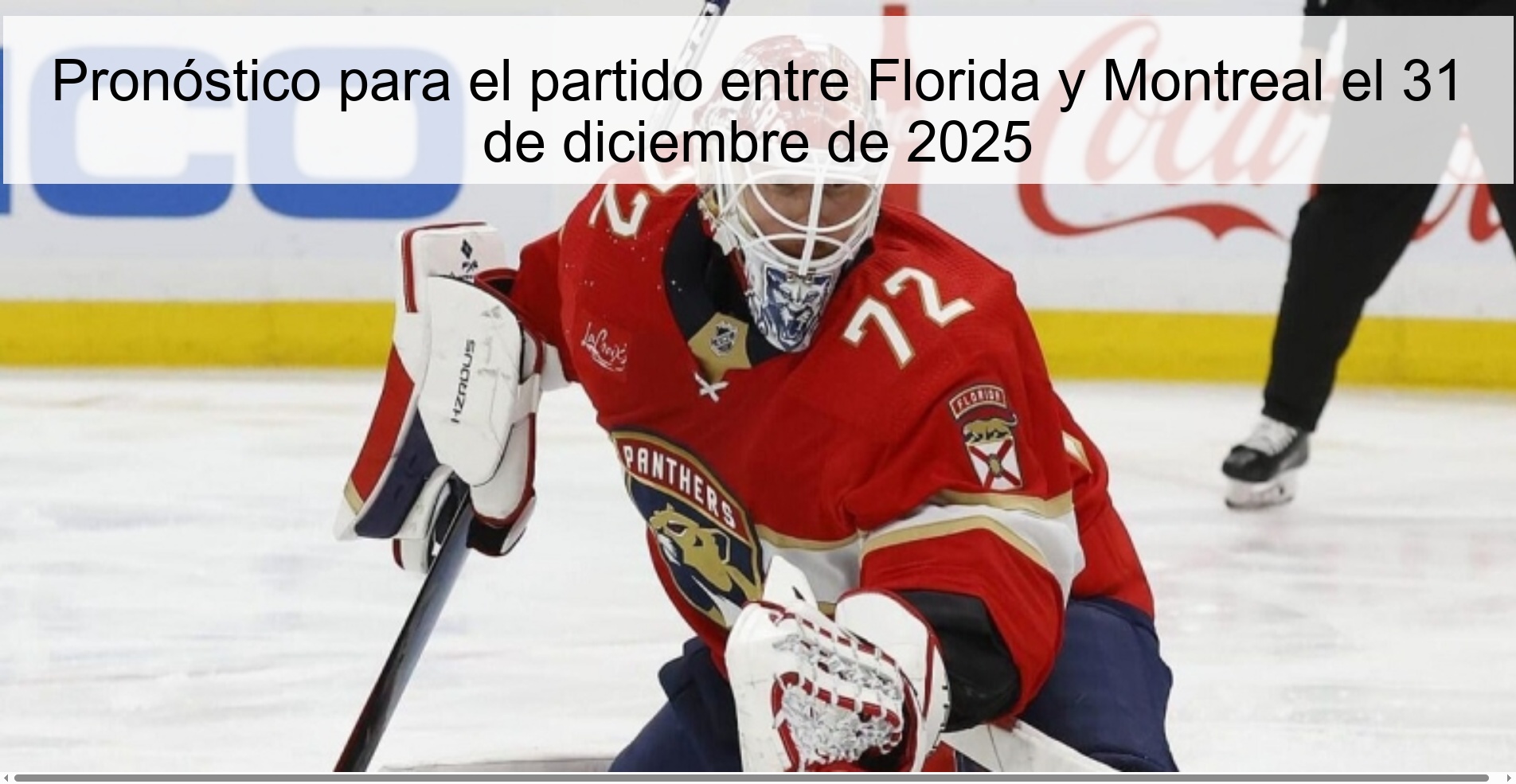 Prediction for the match between Florida and Montreal on December 31, 2025