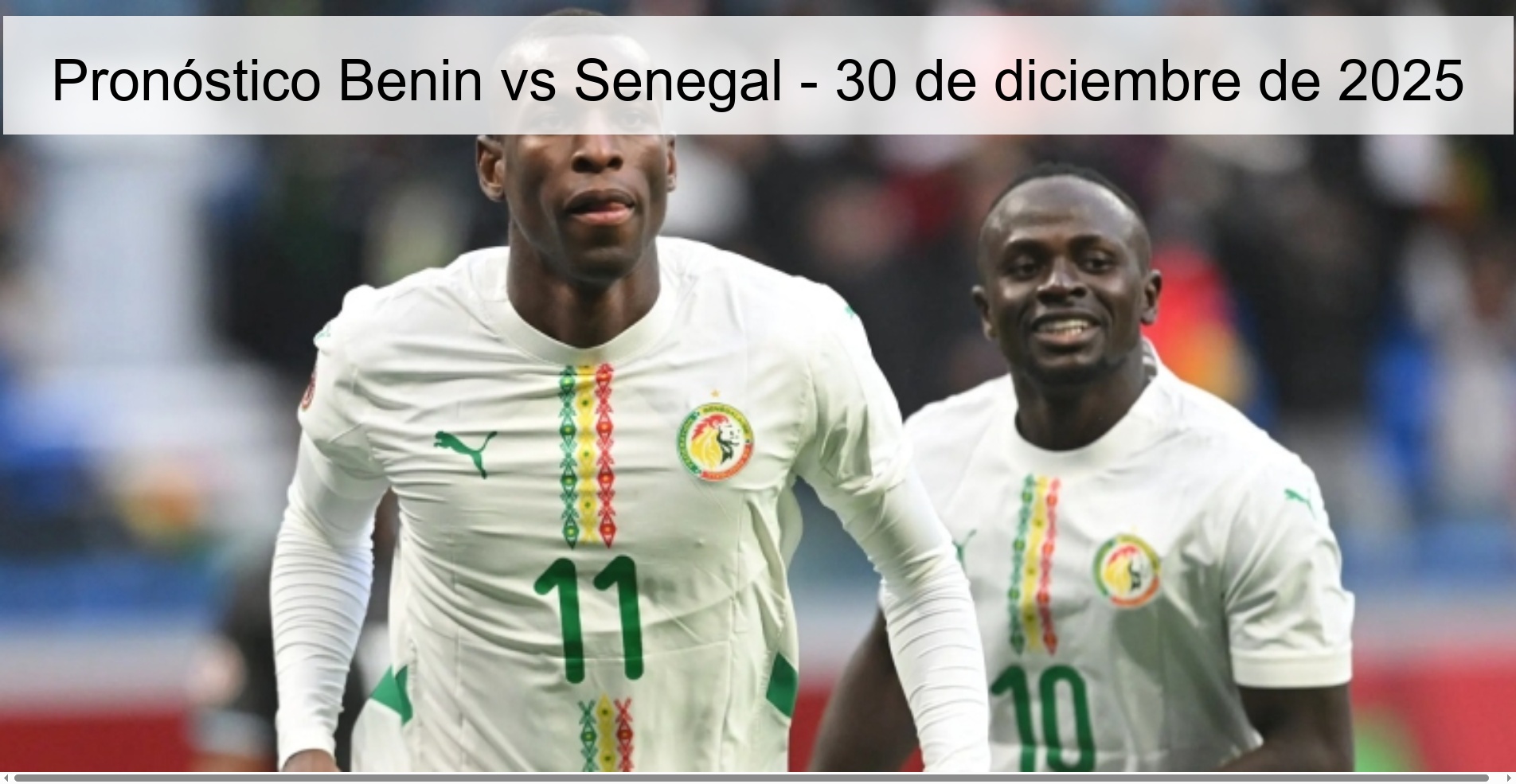 Benin vs Senegal Prediction – December 30, 2025
