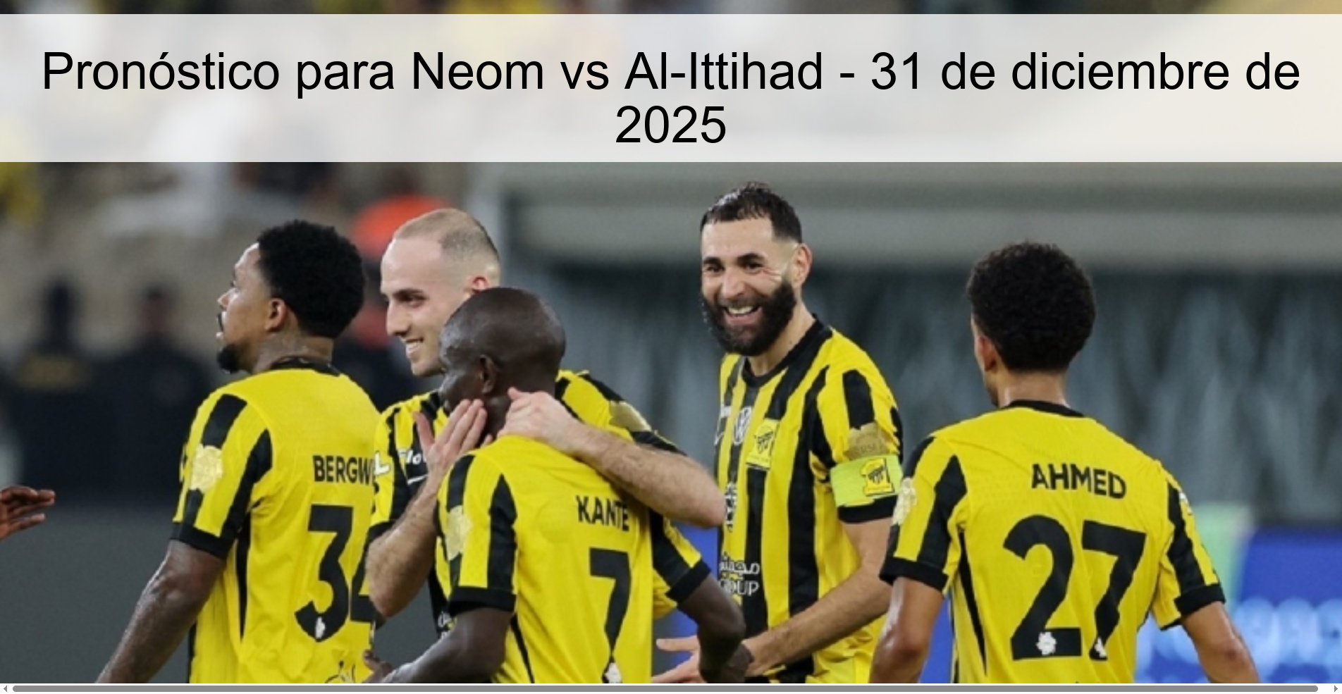 Prediction for Neom vs Al-Ittihad – December 31, 2025