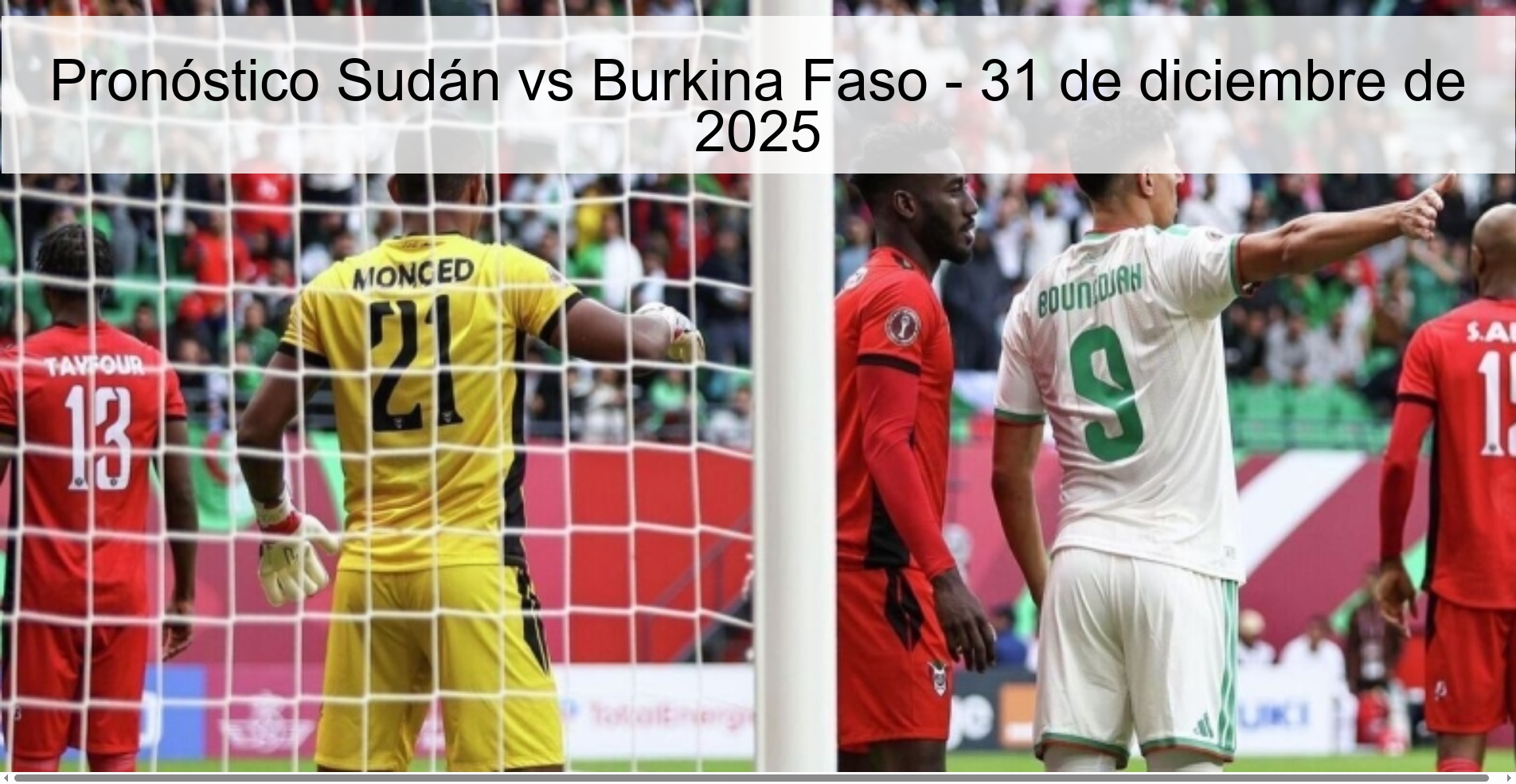 Sudan vs Burkina Faso Prediction – December 31, 2025