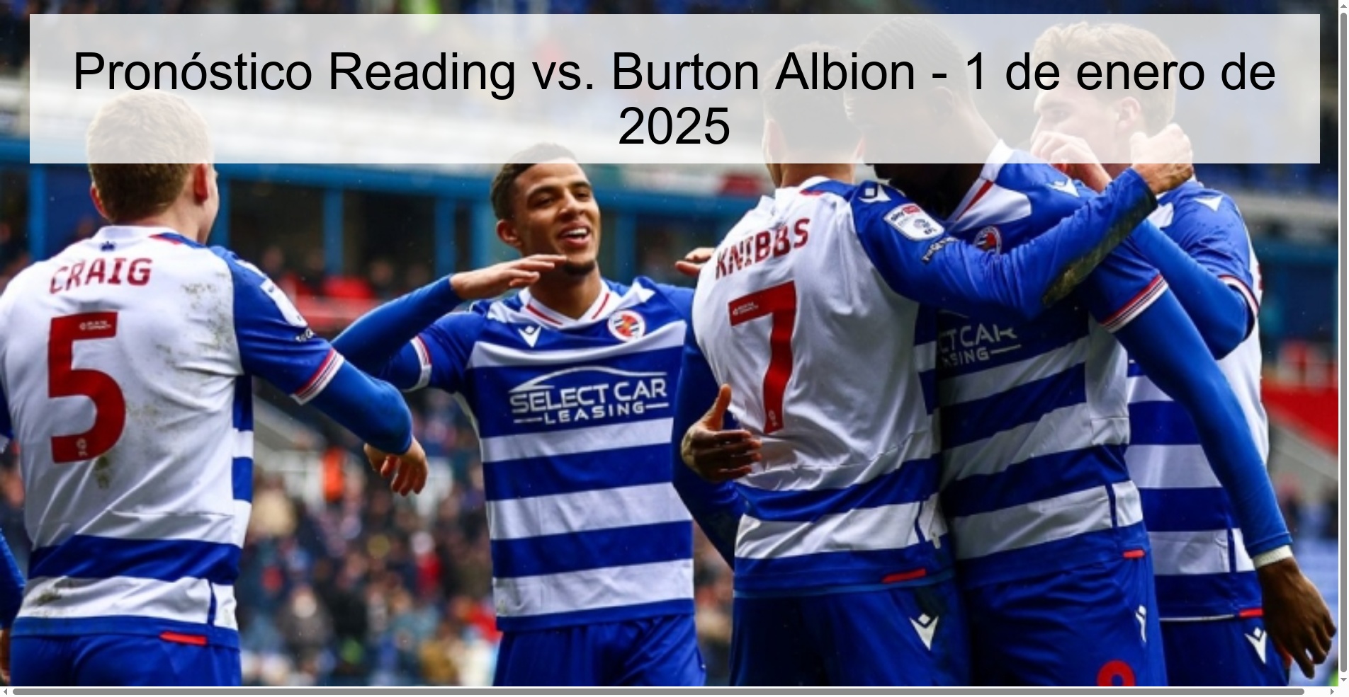 Reading vs. Prediction Burton Albion – January 1, 2025