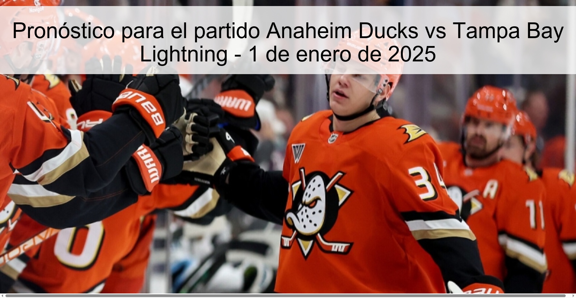 Pronóstico para el partido Anaheim Ducks vs Tampa Bay Lightning - 1 de enero de 2025 Pronóstico para el partido Anaheim Ducks vs Tampa Bay Lightning - 1 de enero de 2025