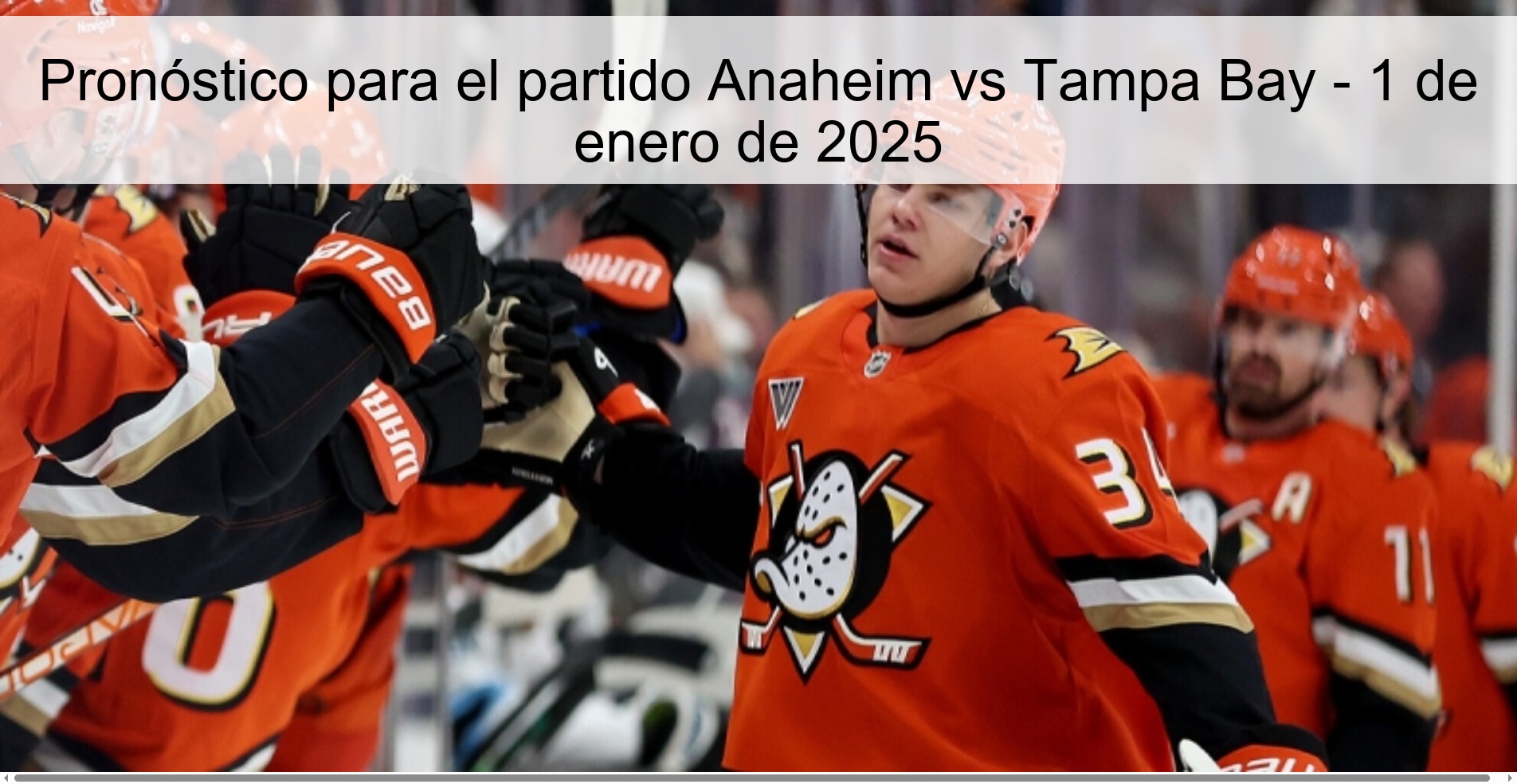 Pronóstico para el partido Anaheim vs Tampa Bay - 1 de enero de 2025