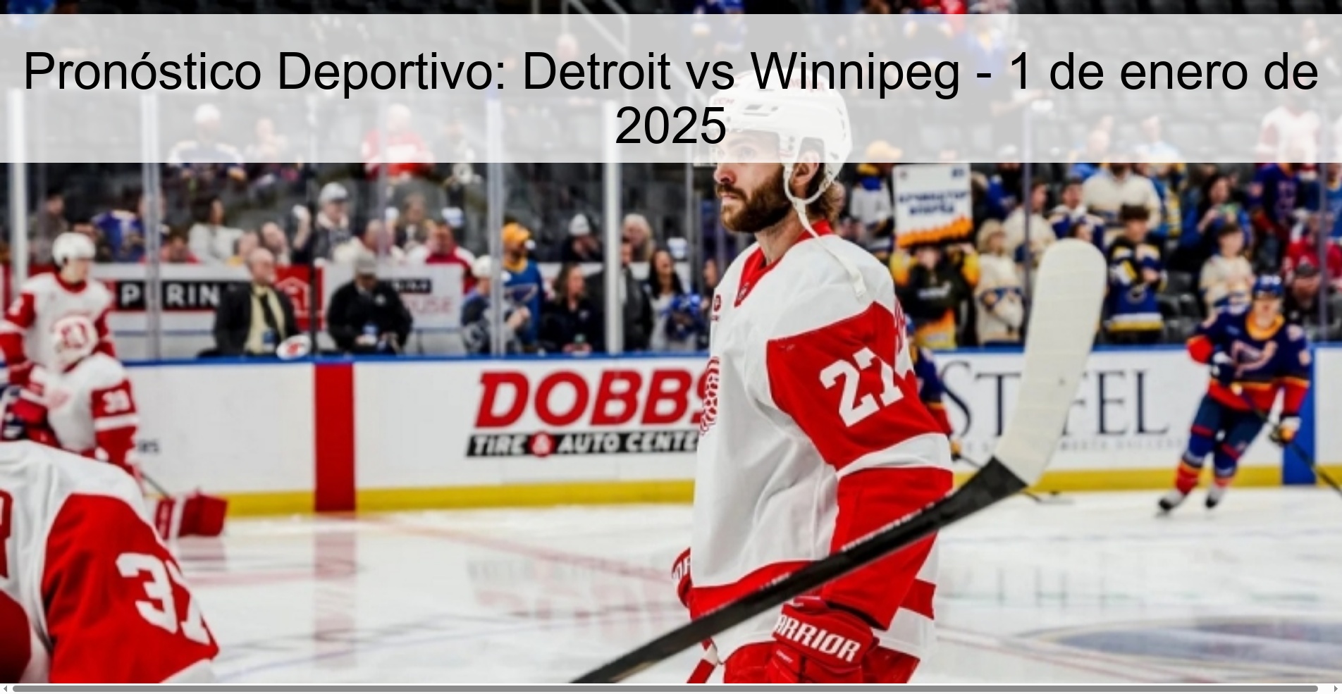 Pronóstico Deportivo: Detroit vs Winnipeg - 1 de enero de 2025