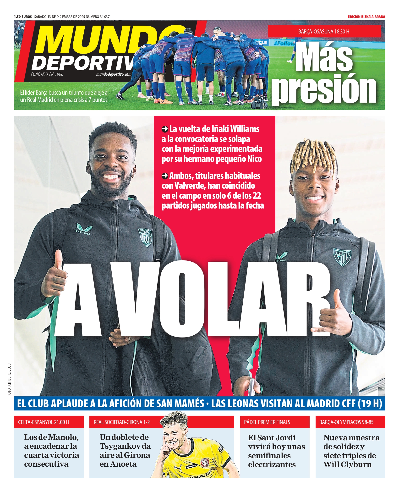 The Williams brothers shine in Athletic: An exciting return and an imminent victory