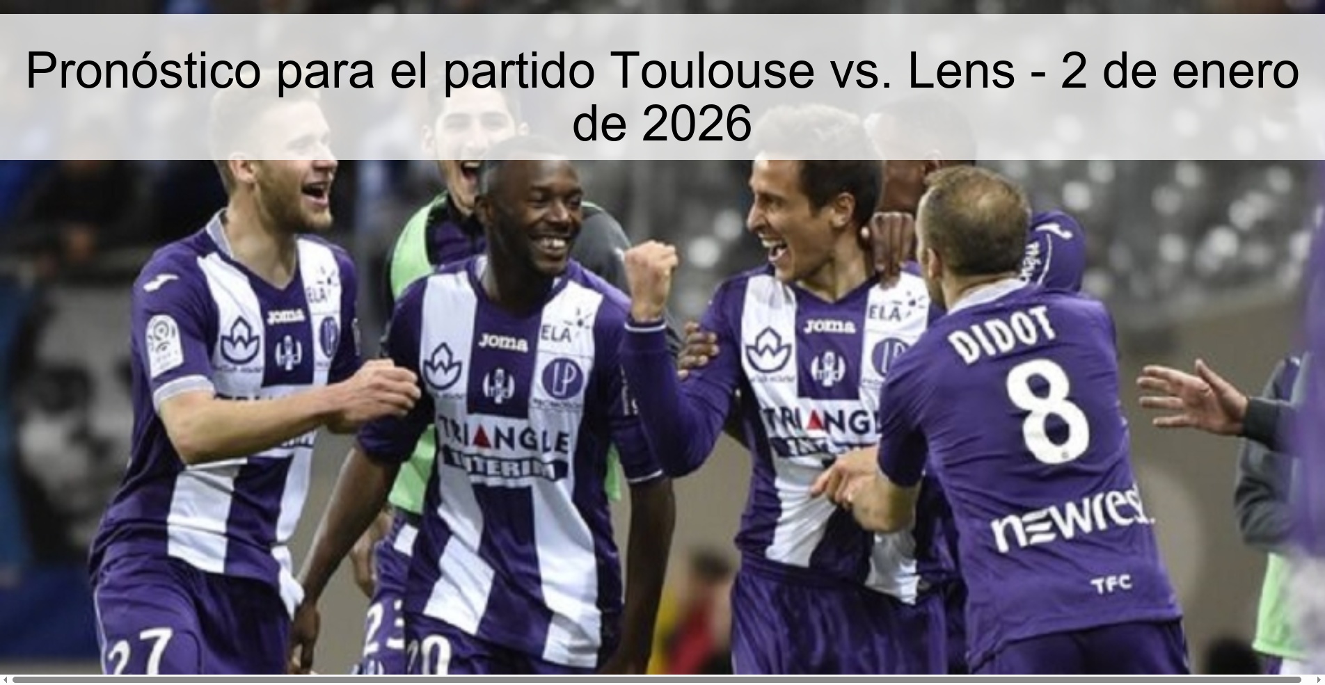 Prediction for the match Toulouse vs. Lens - January 2, 2026
