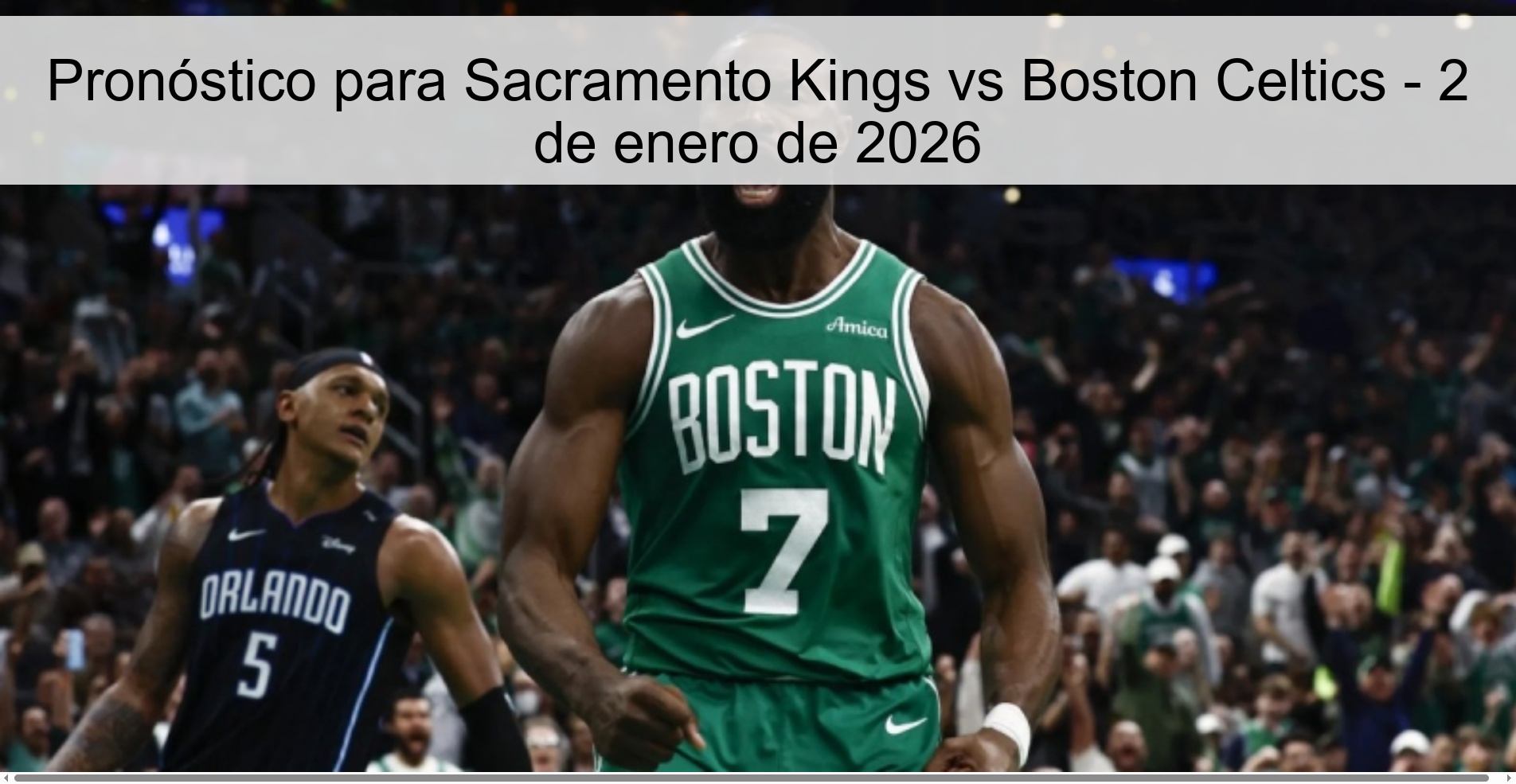 Prediction for Sacramento Kings vs Boston Celtics - January 2, 2026