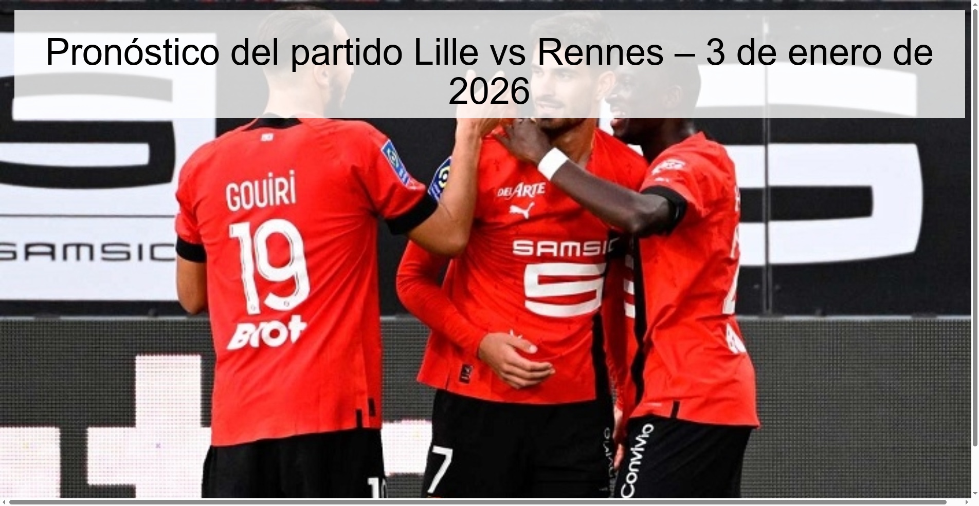 Lille vs Rennes Prediction – January 3, 2026