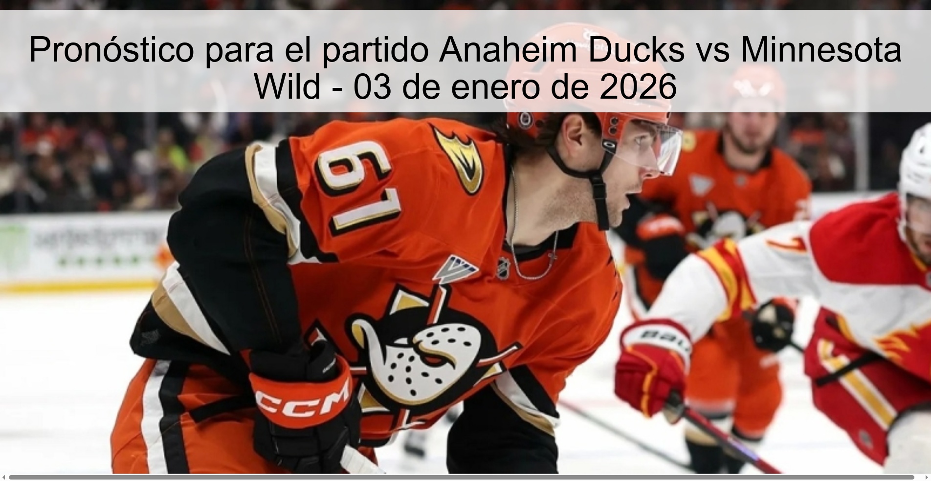 Prediction for the Anaheim Ducks vs Minnesota Wild match - January 3, 2026