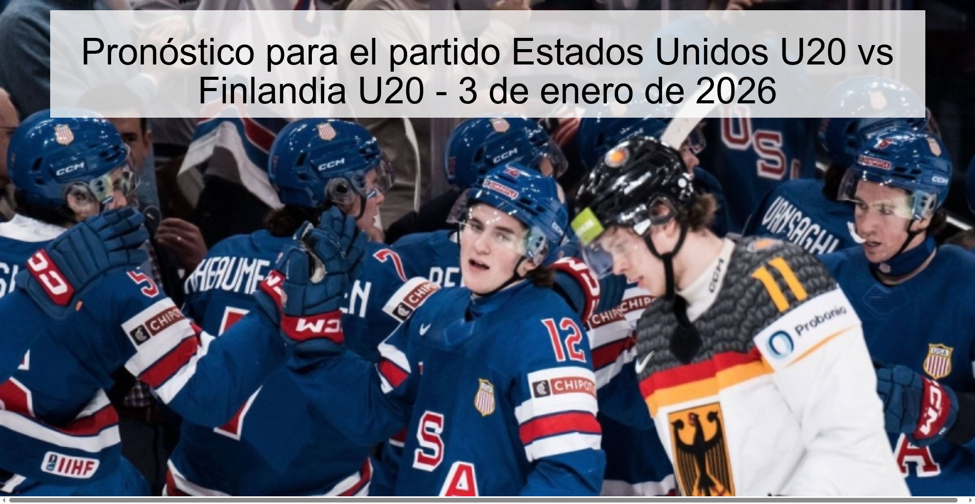 Prediction for the match United States U20 vs Finland U20 - January 3, 2026