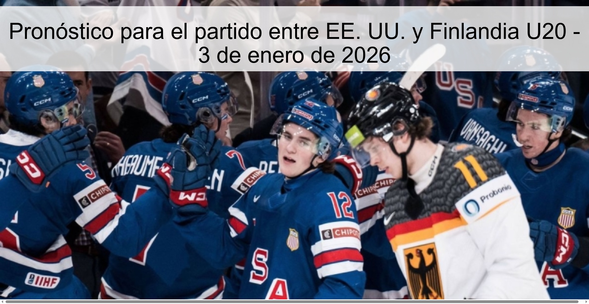 Prediction for the match between USA and Finland U20 - January 3, 2026