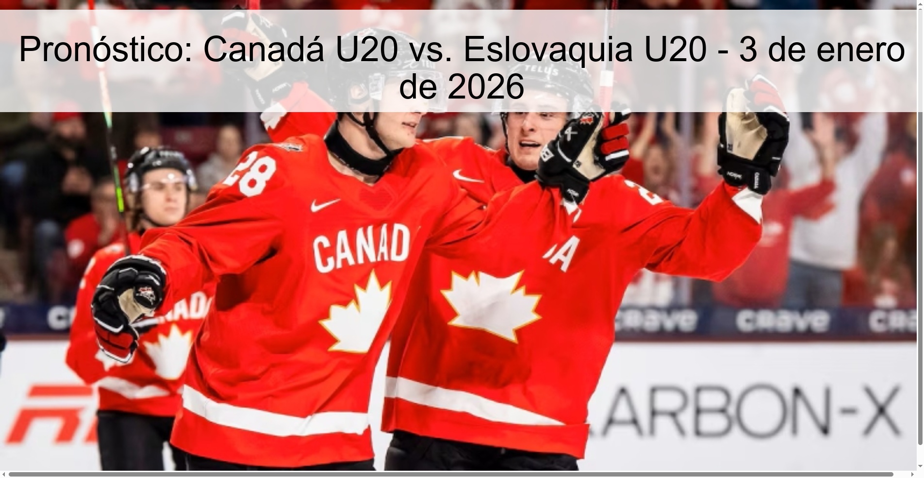 Prediction: Canada U20 vs. Slovakia U20 - January 3, 2026
