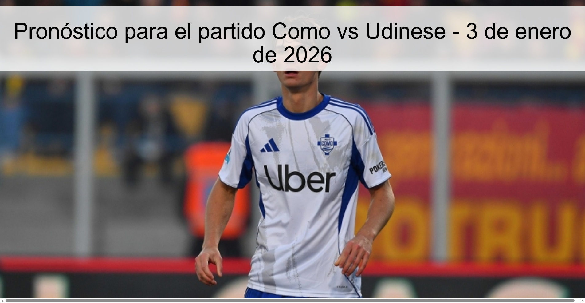 Prediction for the match Como vs Udinese - January 3, 2026