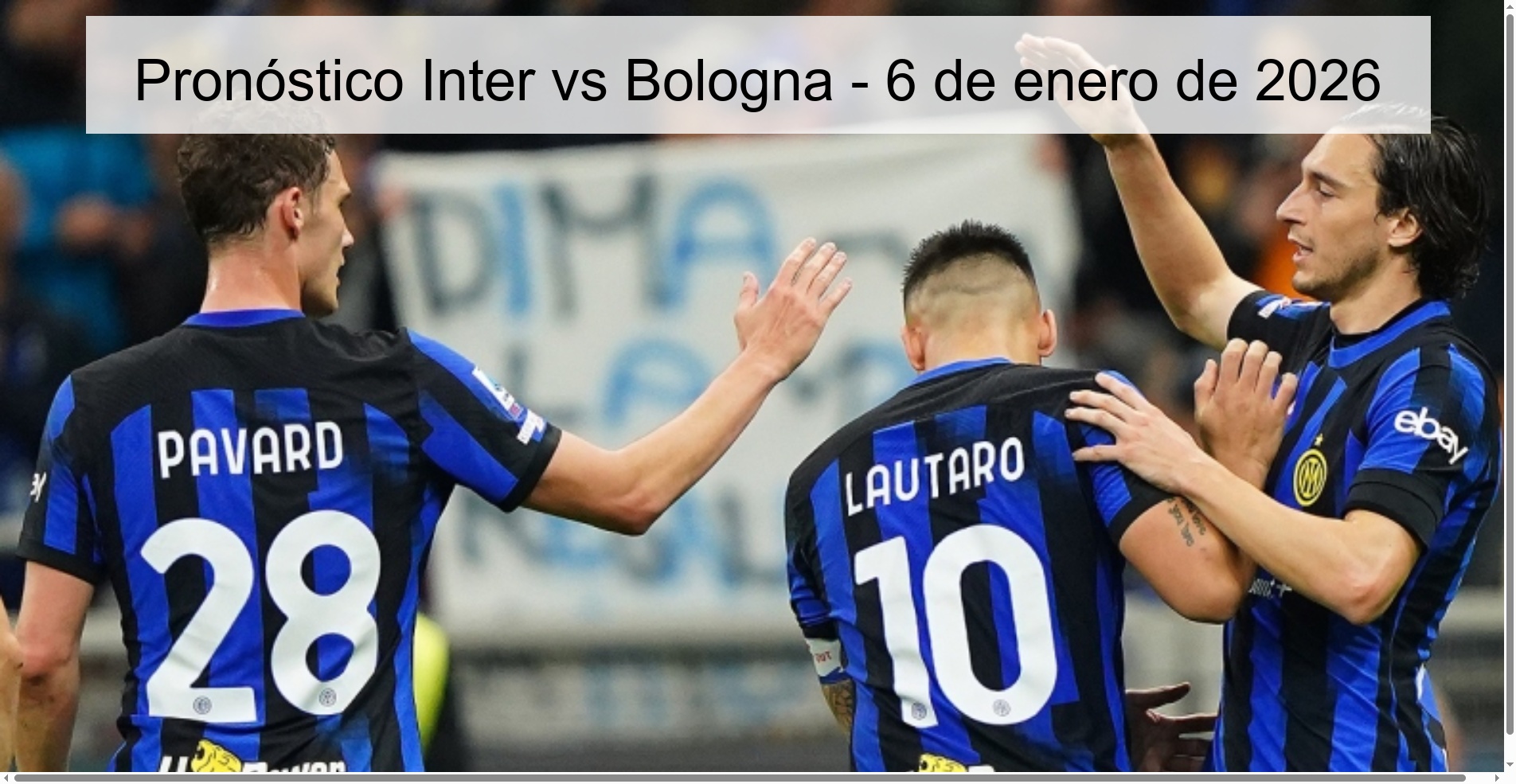 Inter vs Bologna Prediction – January 6, 2026
