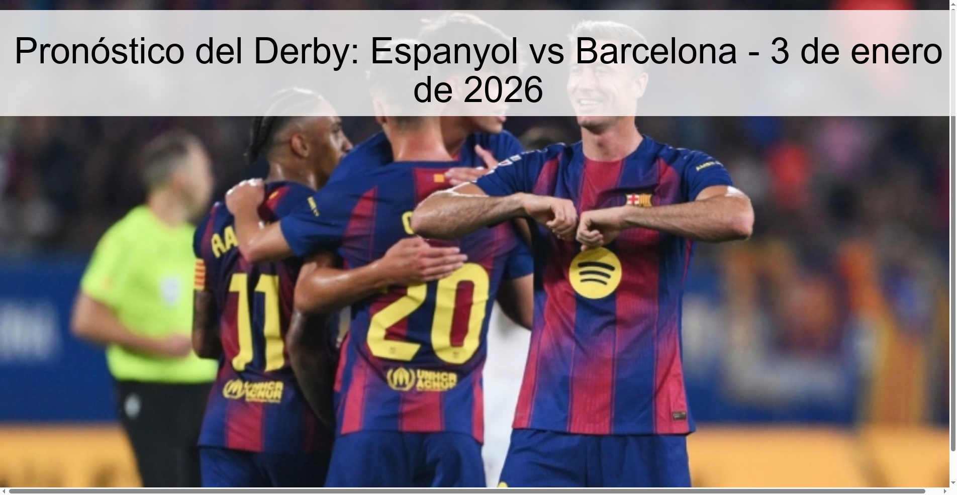 Derby Prediction: Espanyol vs Barcelona – January 3, 2026