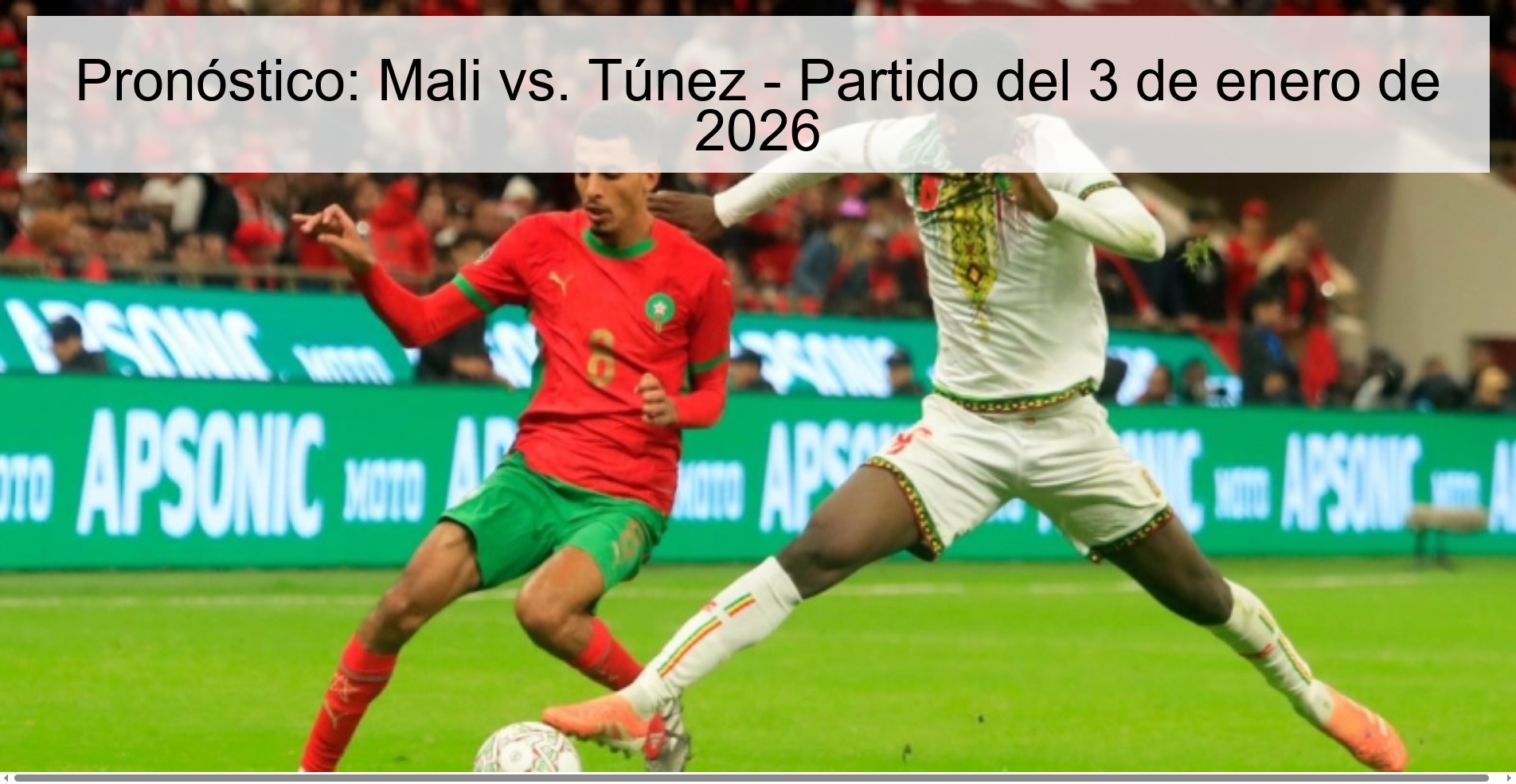 Pronóstico: Mali vs. Túnez - Partido del 3 de enero de 2026