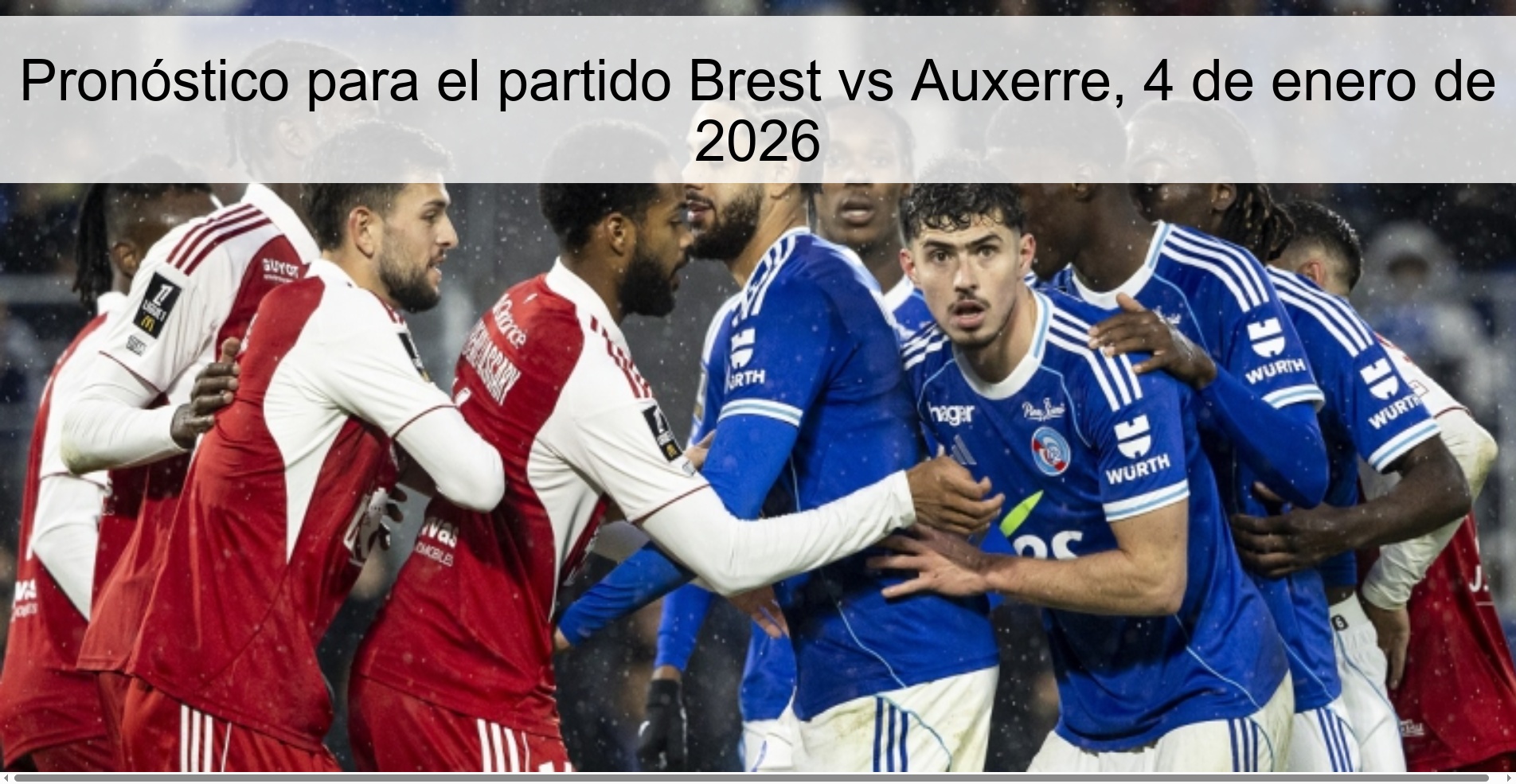 Prediction for the match Brest vs Auxerre, January 4, 2026
