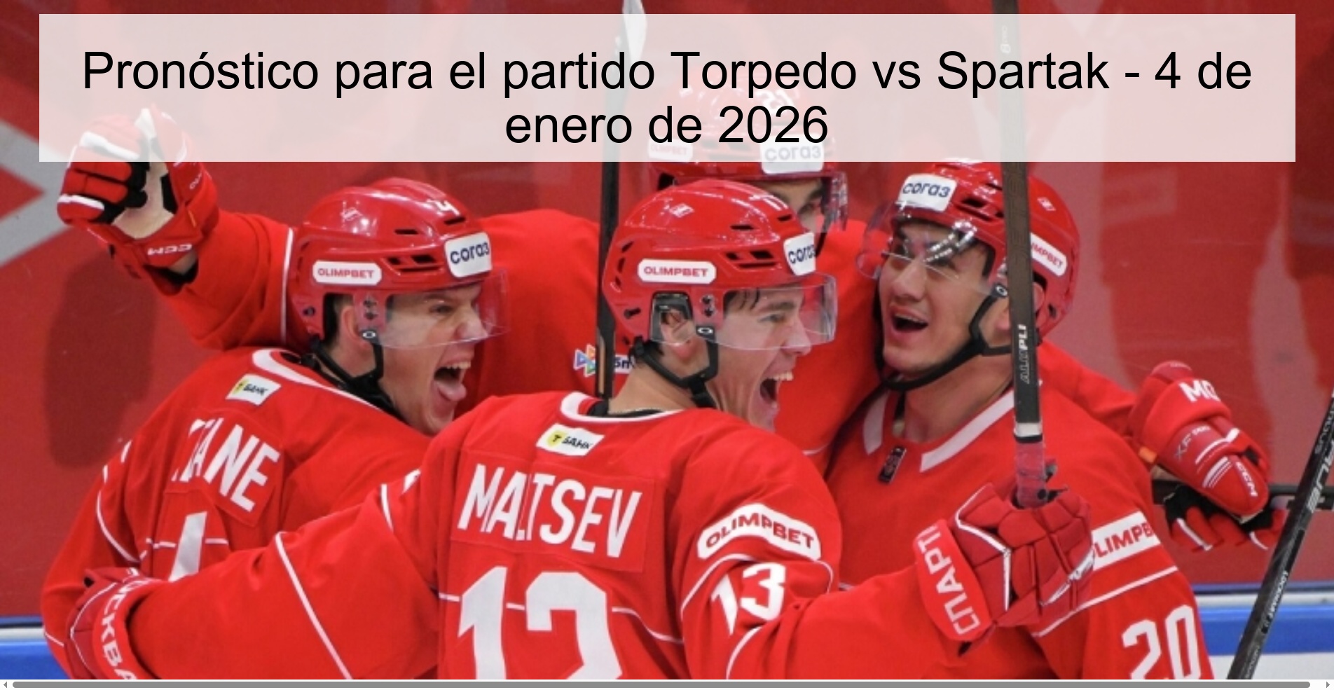 Prediction for the match Torpedo vs Spartak - January 4, 2026