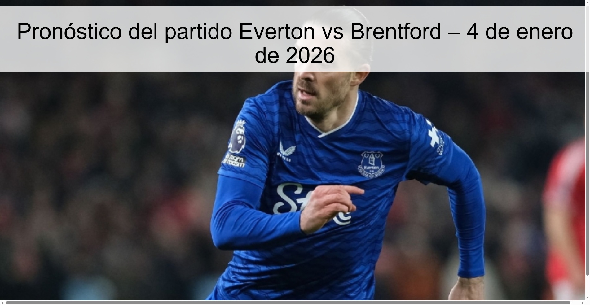 Everton vs Brentford Prediction – January 4, 2026