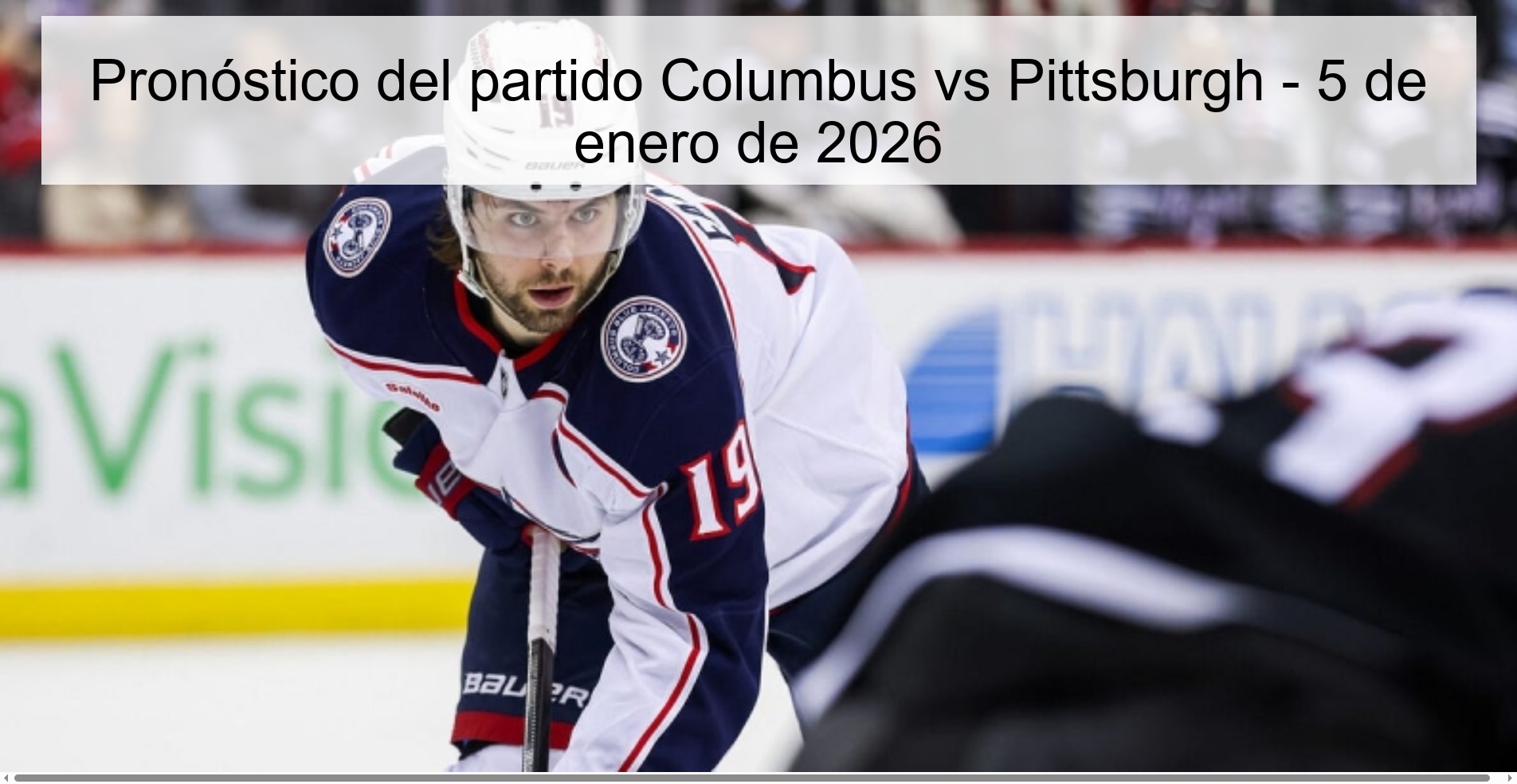 Pronóstico del partido Columbus vs Pittsburgh - 5 de enero de 2026