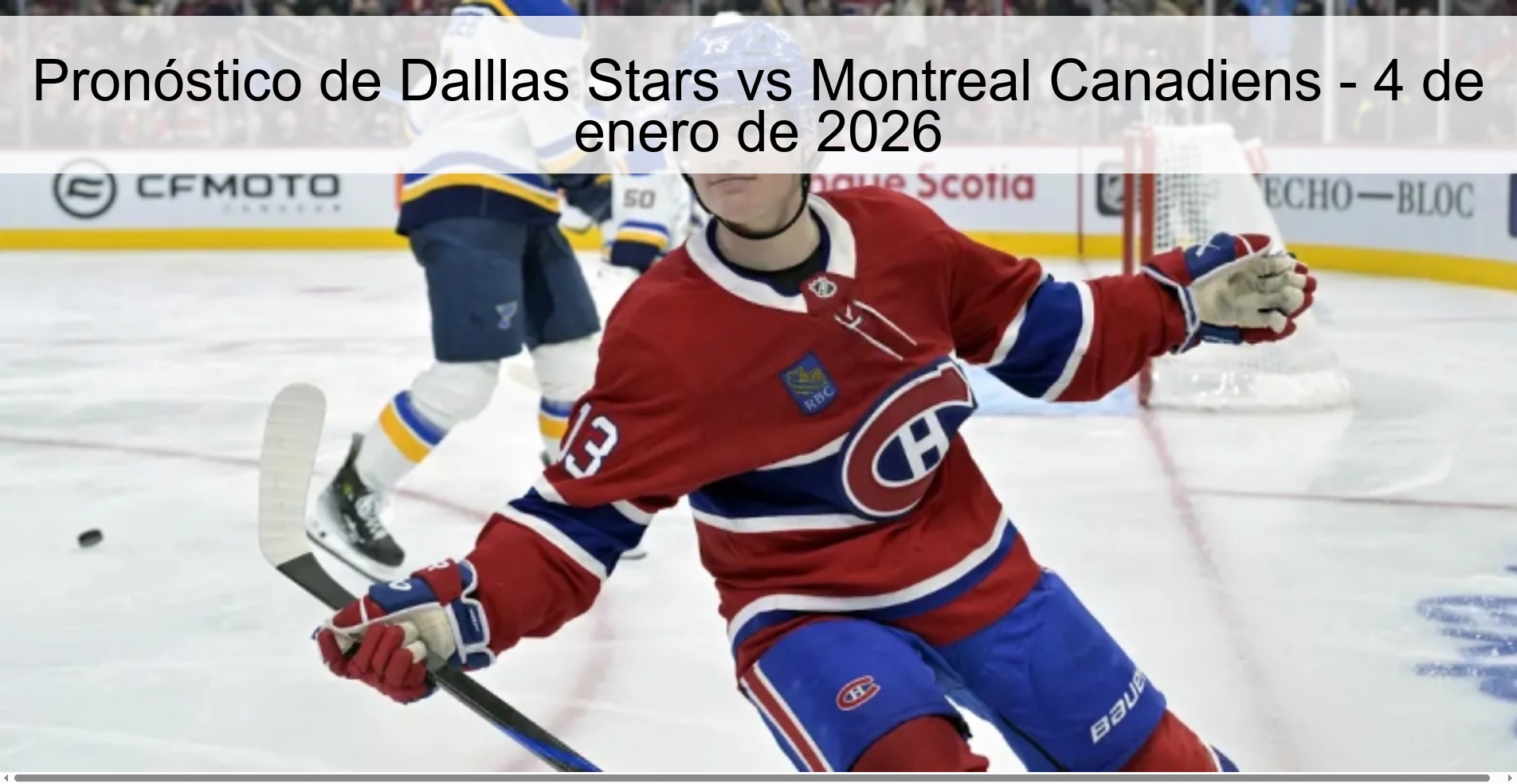 Dalllas Stars vs Montreal Canadiens Prediction – January 4, 2026