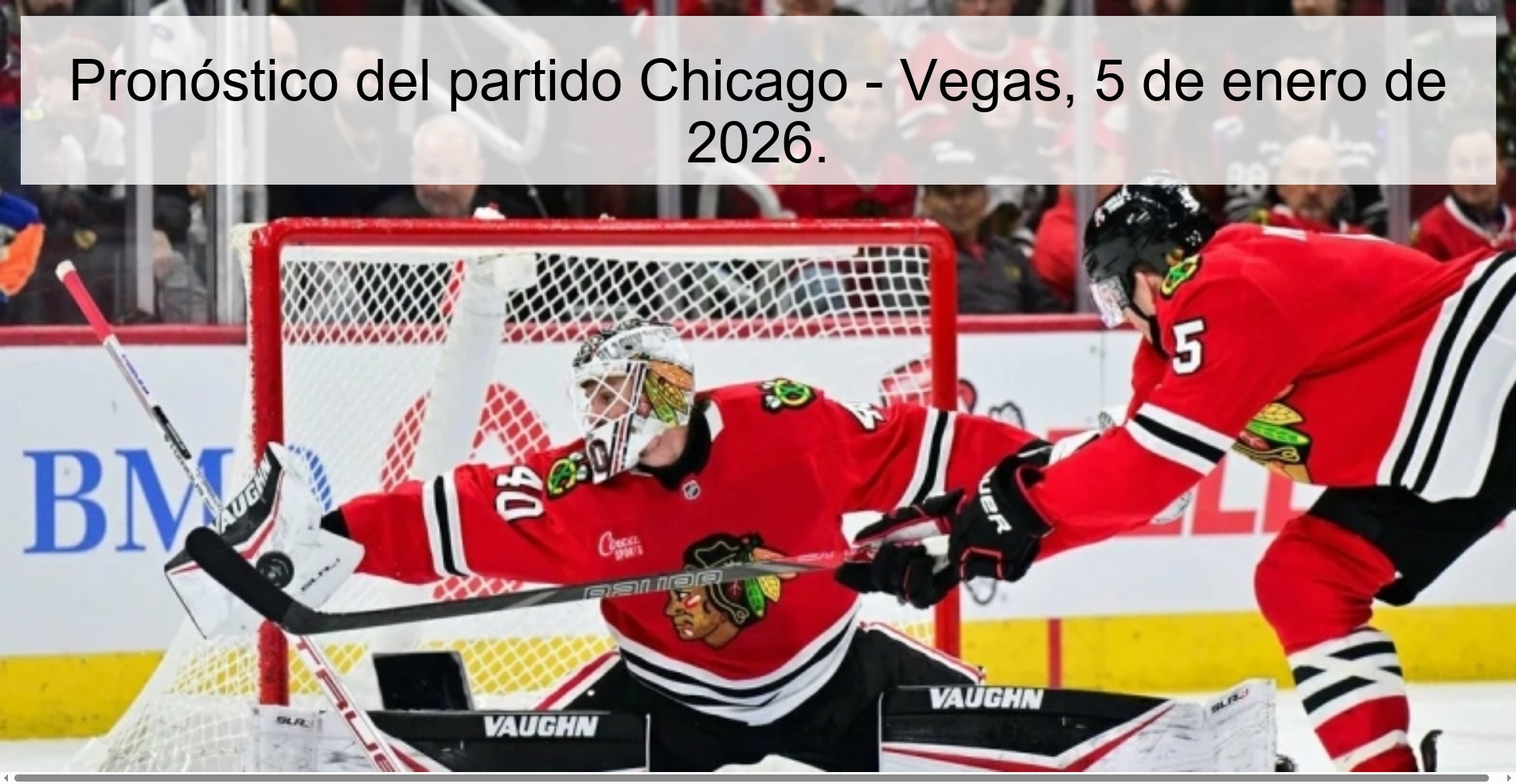 Pronóstico del partido Chicago - Vegas, 5 de enero de 2026.