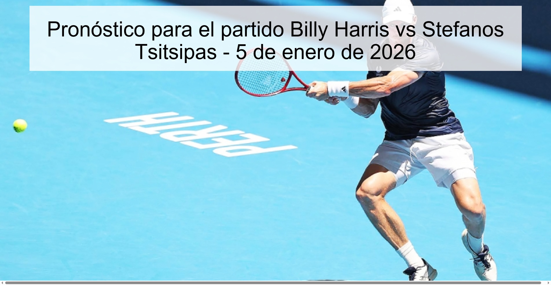 Prediction for the match Billy Harris vs Stefanos Tsitsipas - January 5, 2026