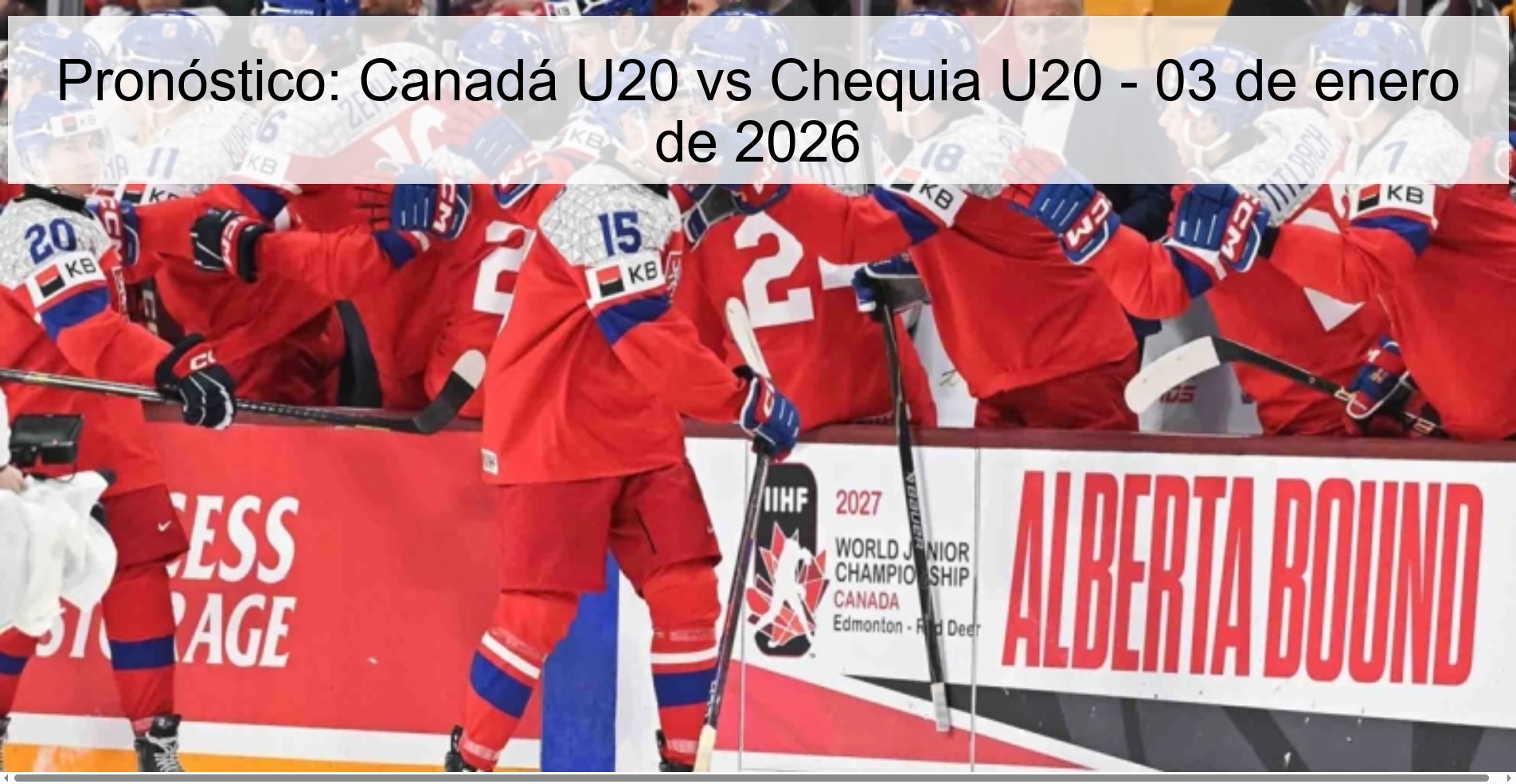 Prediction: Canada U20 vs Czechia U20 - January 3, 2026