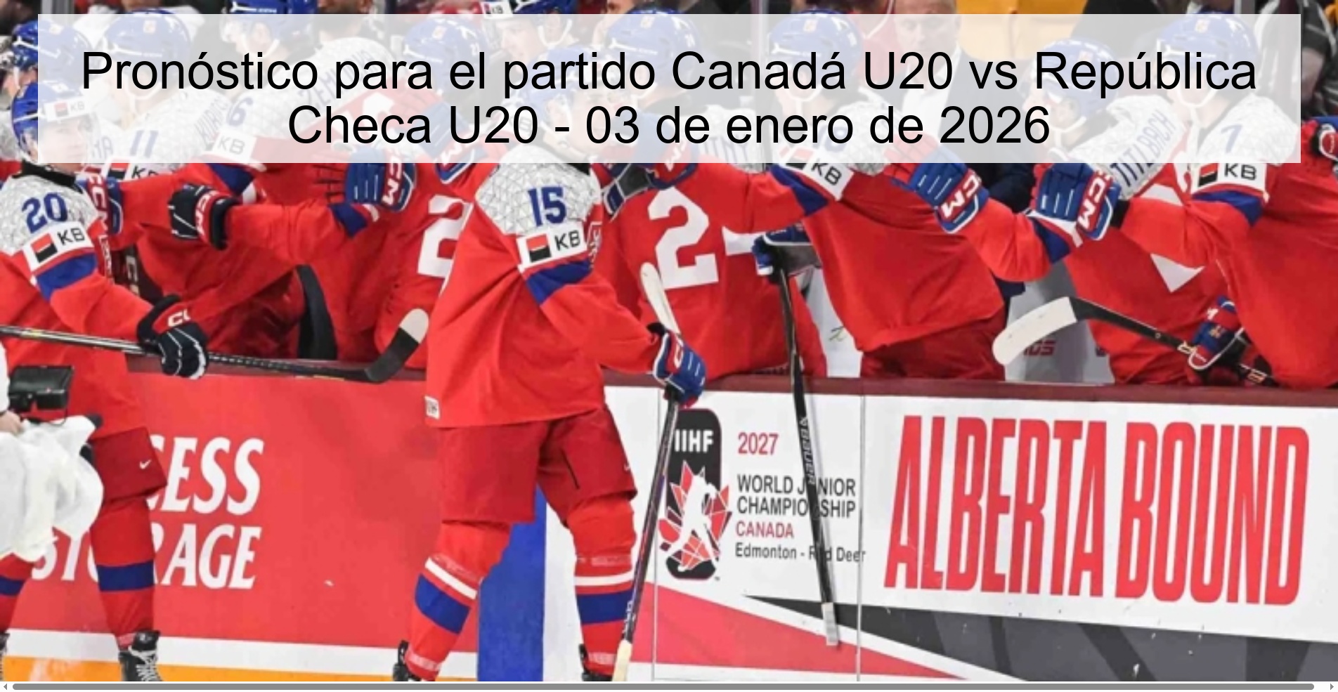 Prediction for the match Canada U20 vs Czech Republic U20 - January 3, 2026